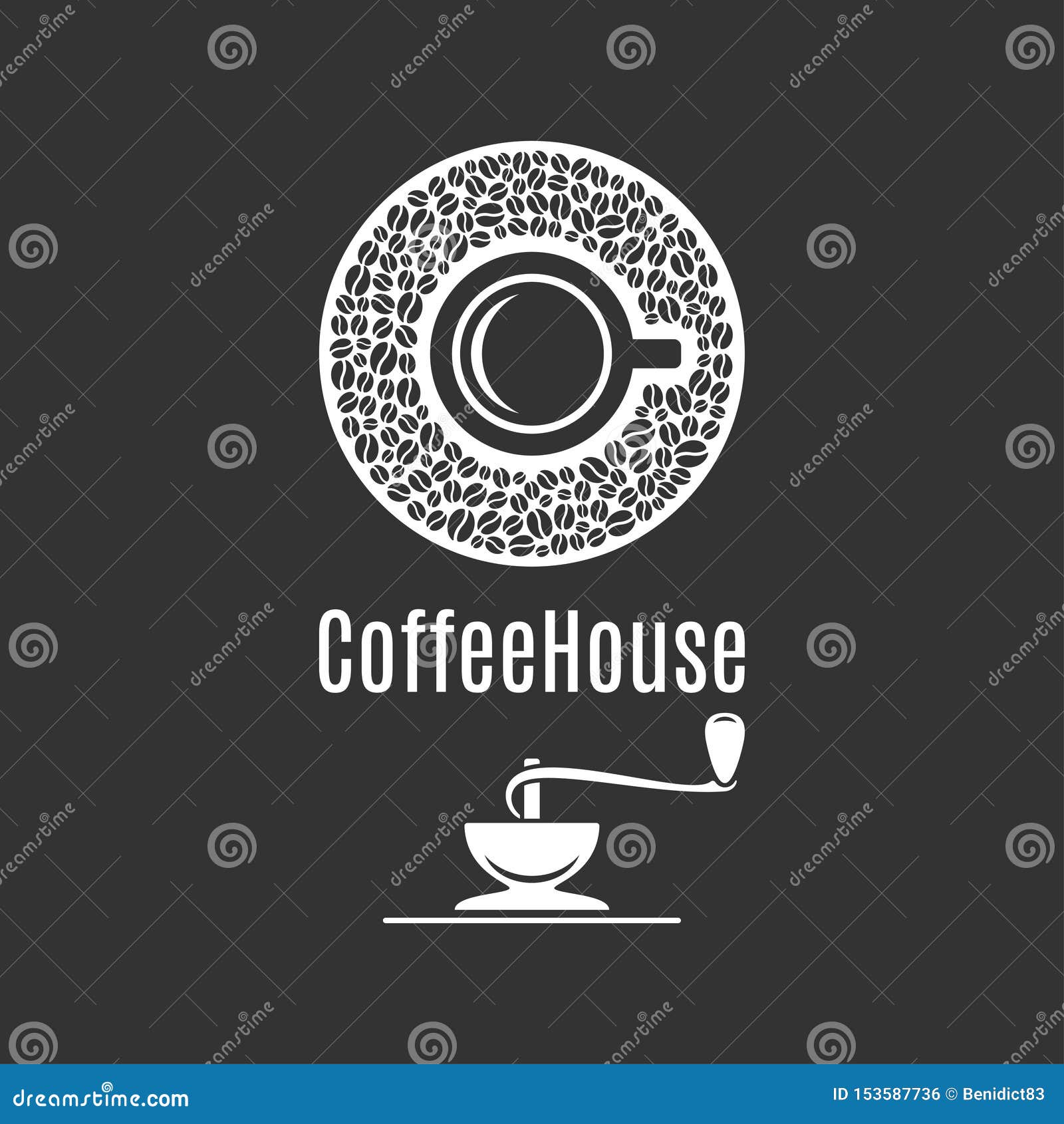 coffee cup logo. coffeehouse label with coffee