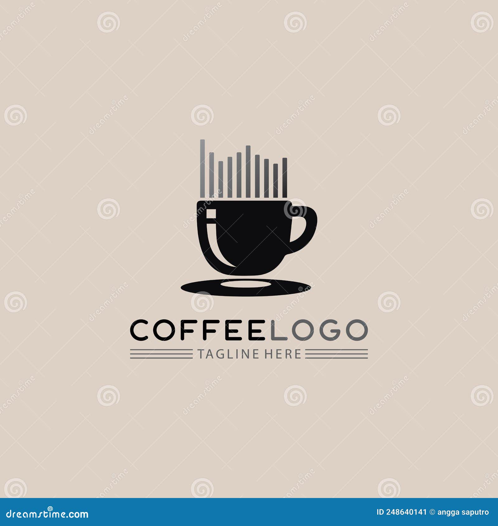 Coffee cup Logo Template stock illustration. Illustration of cafe
