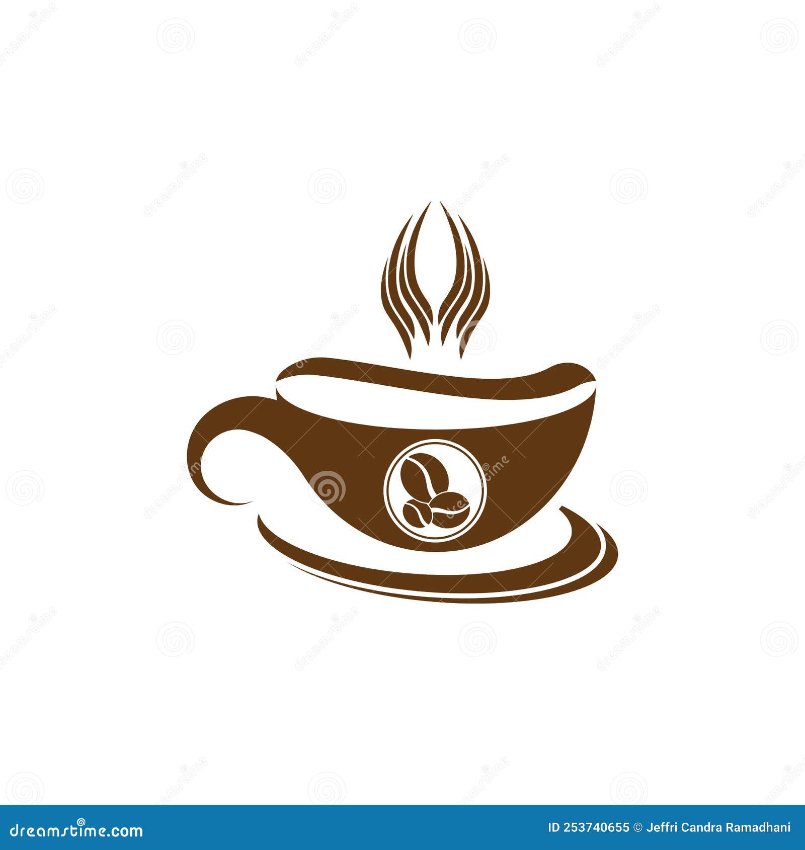 Coffee cup logo template stock vector. Illustration of food 253740655