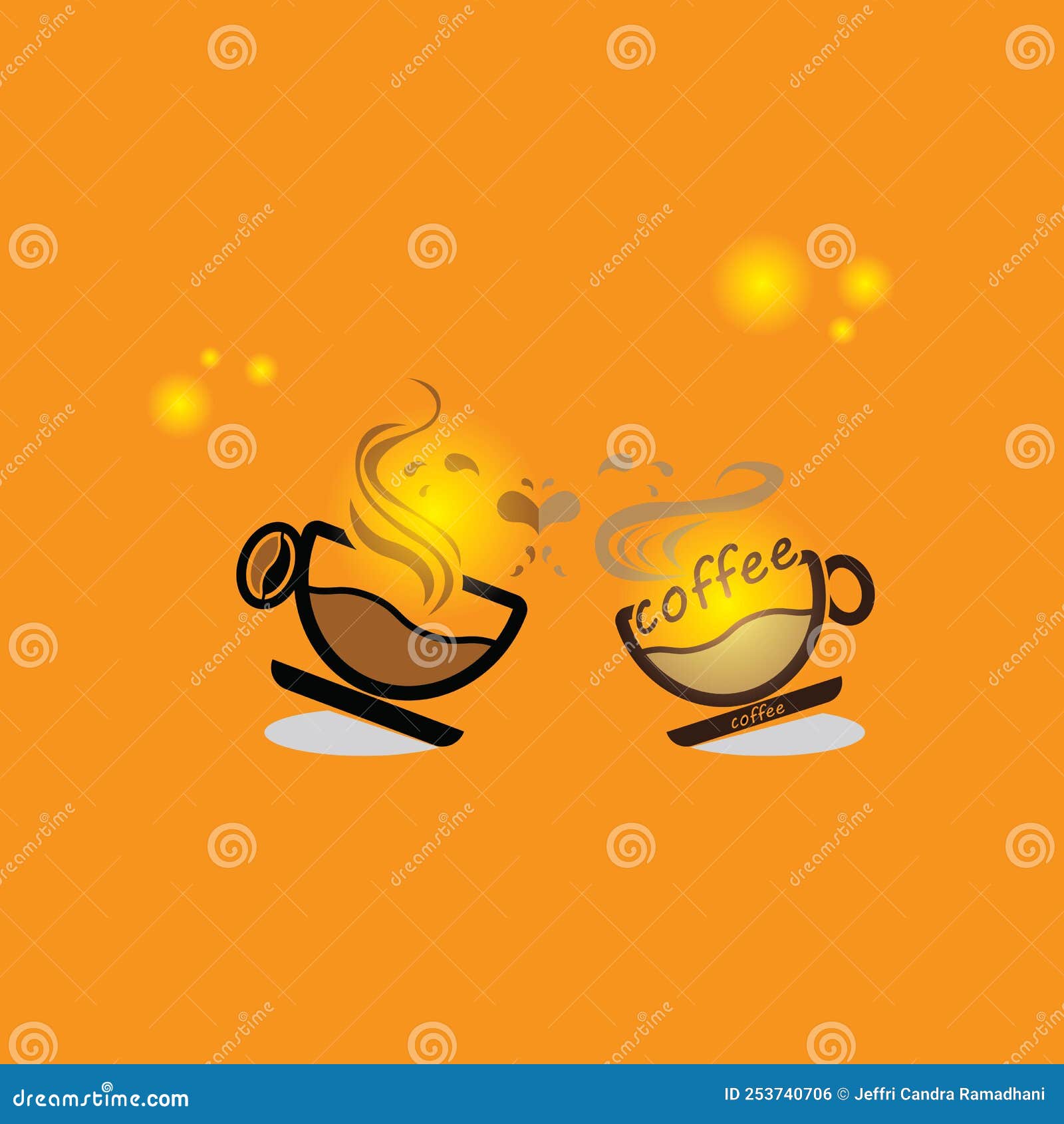 Coffee cup logo template stock vector. Illustration of dinner 253740706