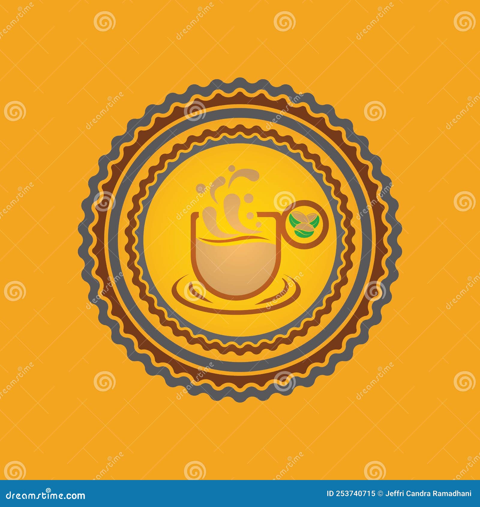 Coffee cup logo template stock vector. Illustration of latte 253740715
