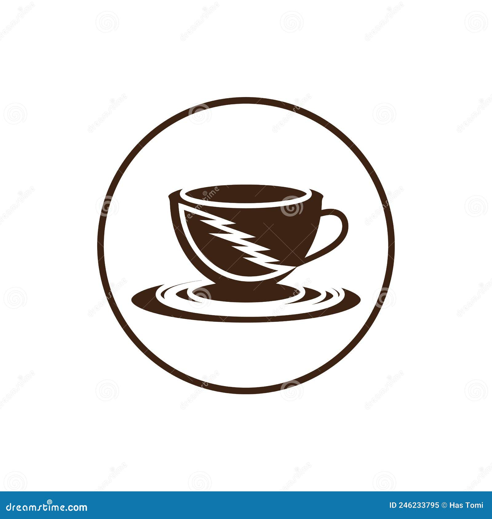Coffee cup Logo Template stock vector. Illustration of food 246233795