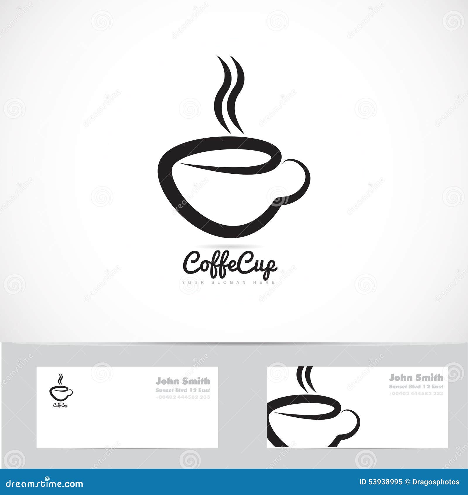 Coffee cup logo stock vector. Illustration of black, identity 53938995