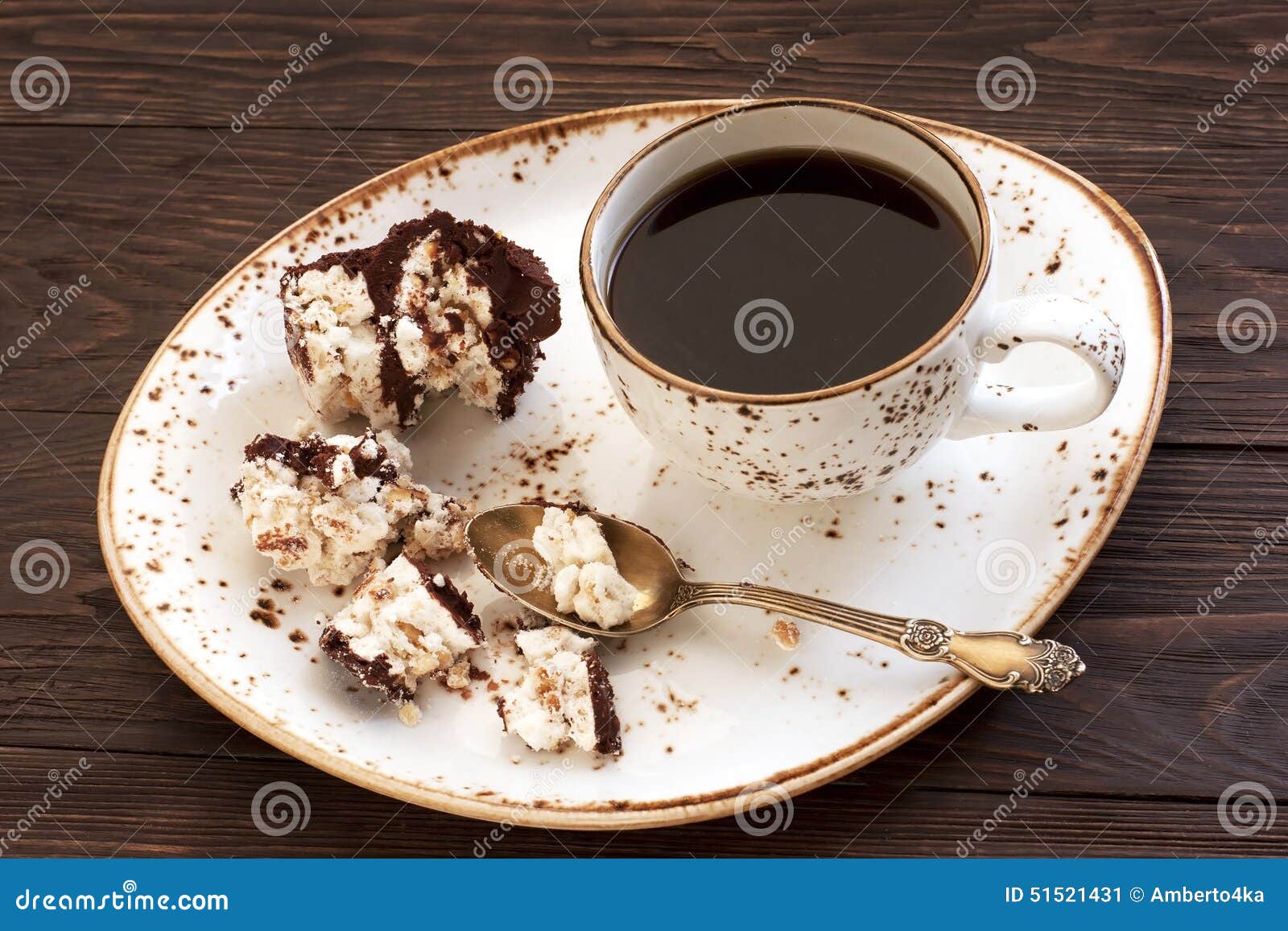 Coffee Cup with Meringues Cake on Table Stock Image Image of dish
