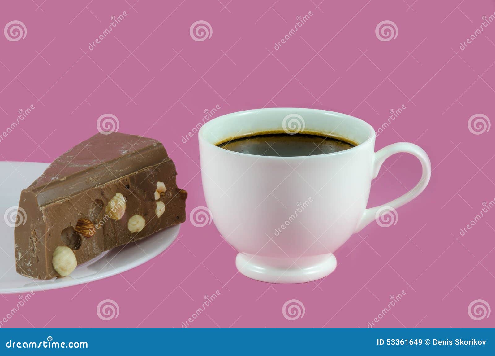 Coffee Cup and Milk Chocolate Stock Image Image of closeup, espresso