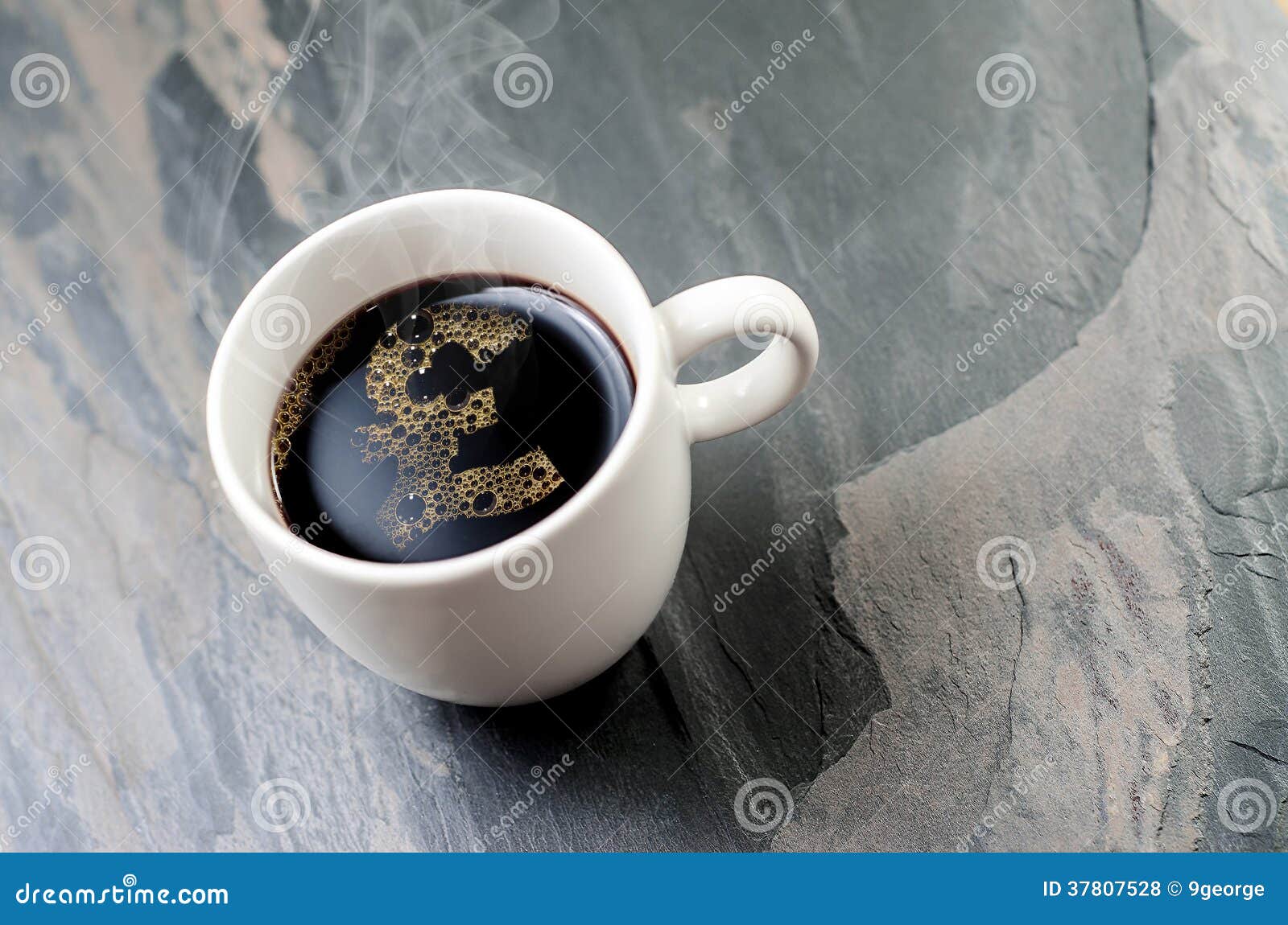 Coffee Cup a Pound Sterling Sign Stock Photo Image of sign, pound