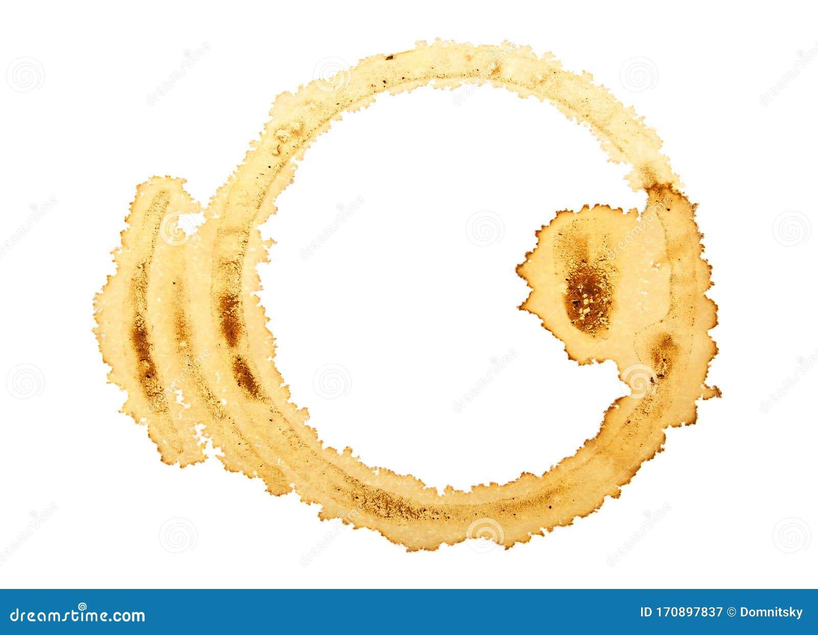 Coffee Cup Ring Isolated on White Background Stock Image - Image of brown,  cafe: 170897837, image size:1600x1242