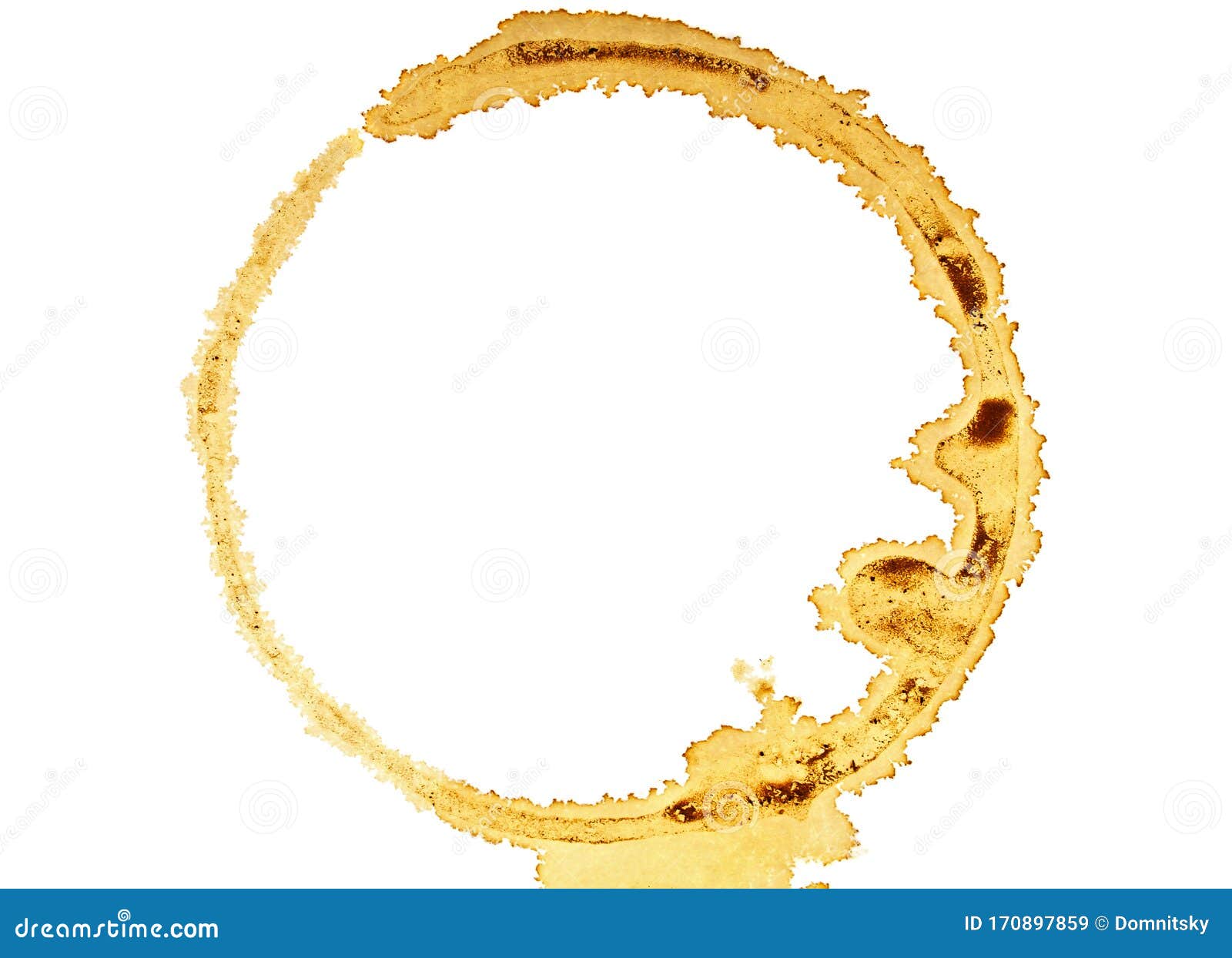 Coffee Cup Ring Isolated on White Background Stock Image Image of