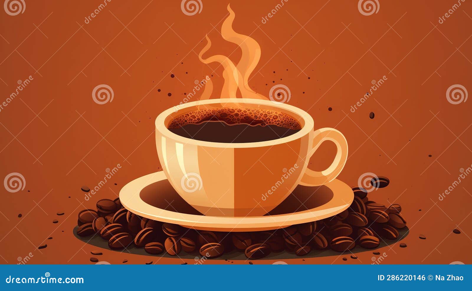 International Coffee Day Background Generates Coffee and Coffee Shop