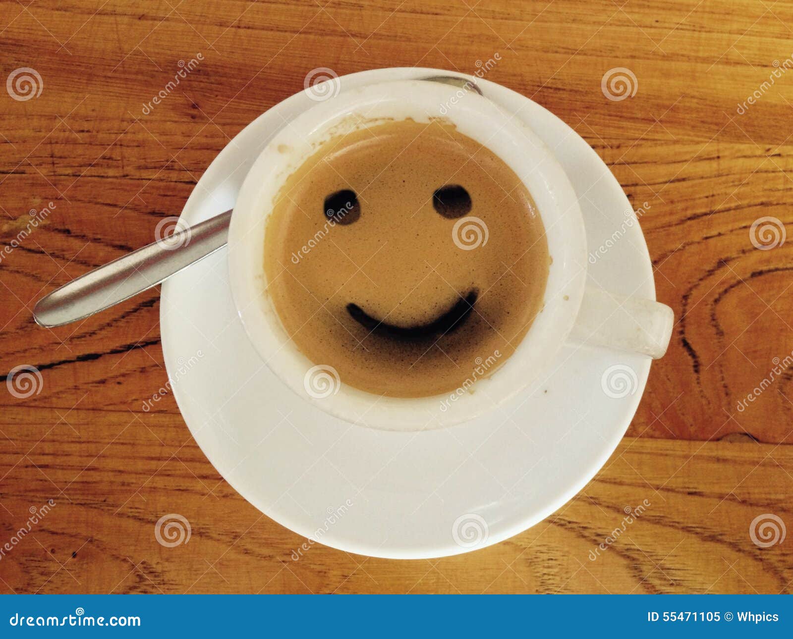 Coffee Cup with Smiley Face Stock Image - Image of surface, mood: 55471105