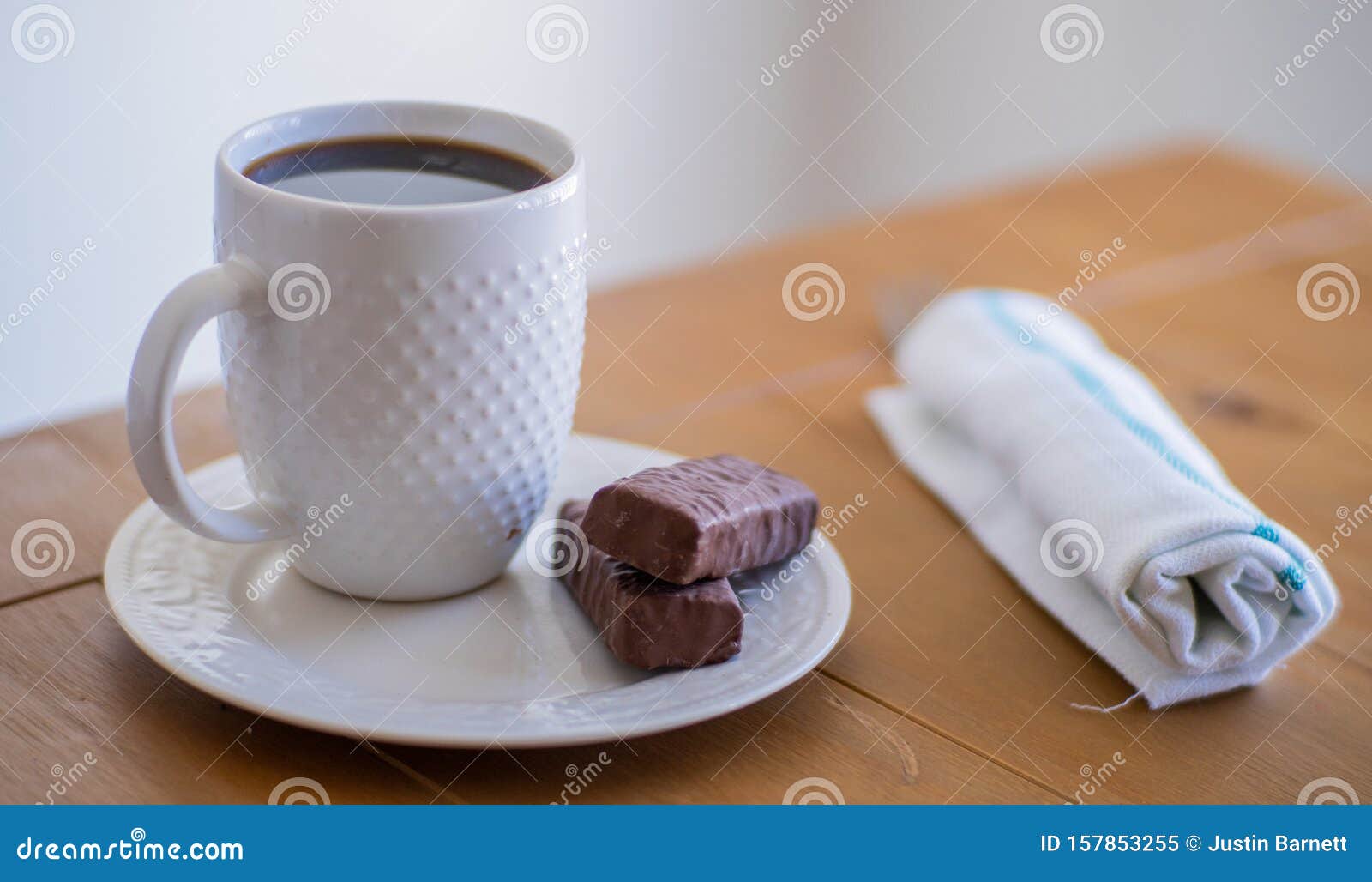 Coffee Cup with Snack - Top Down Stock Image - Image of break, coffee ...