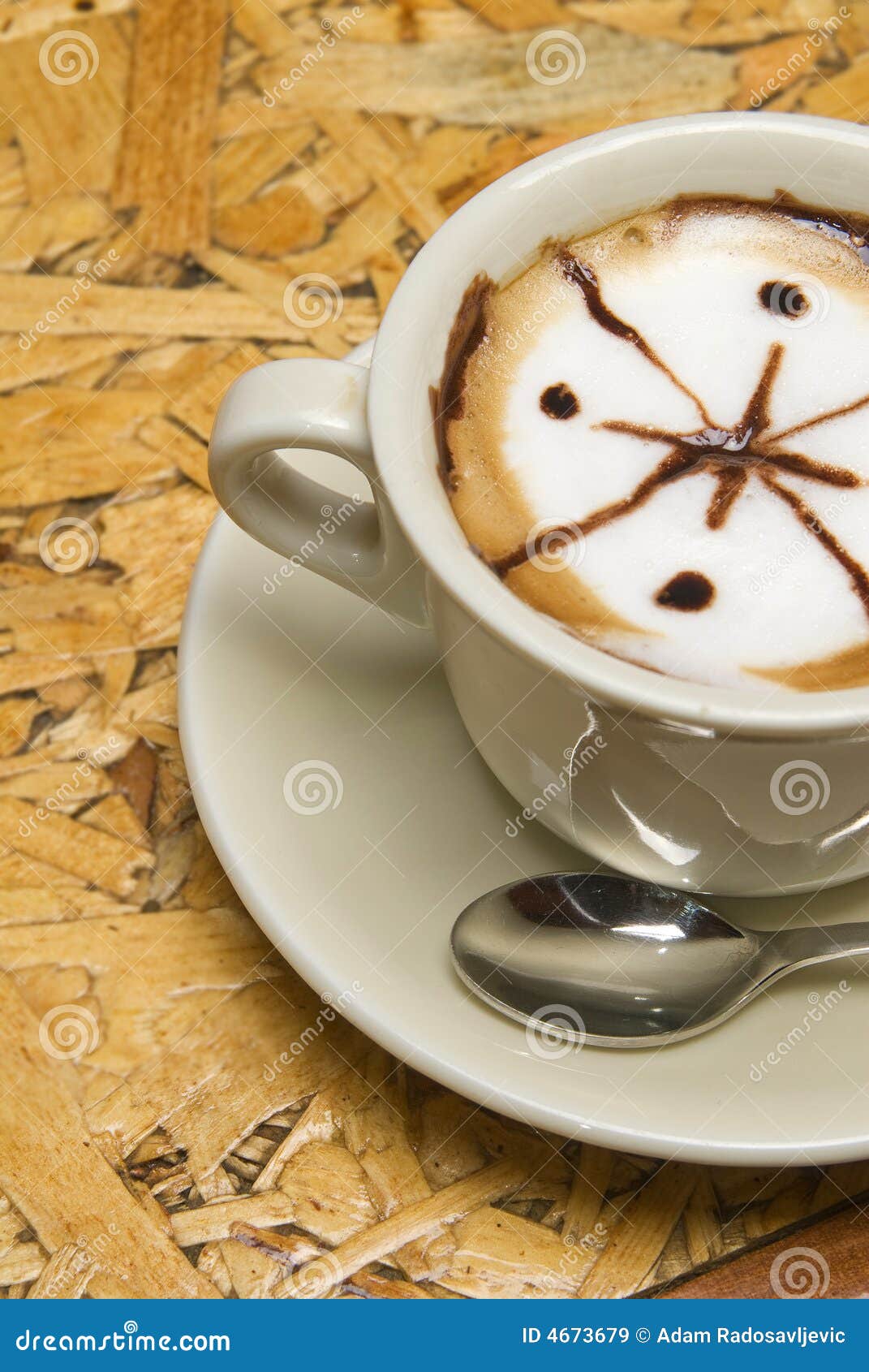 Coffee cup with spoon stock image. Image of beverage, plate 4673679