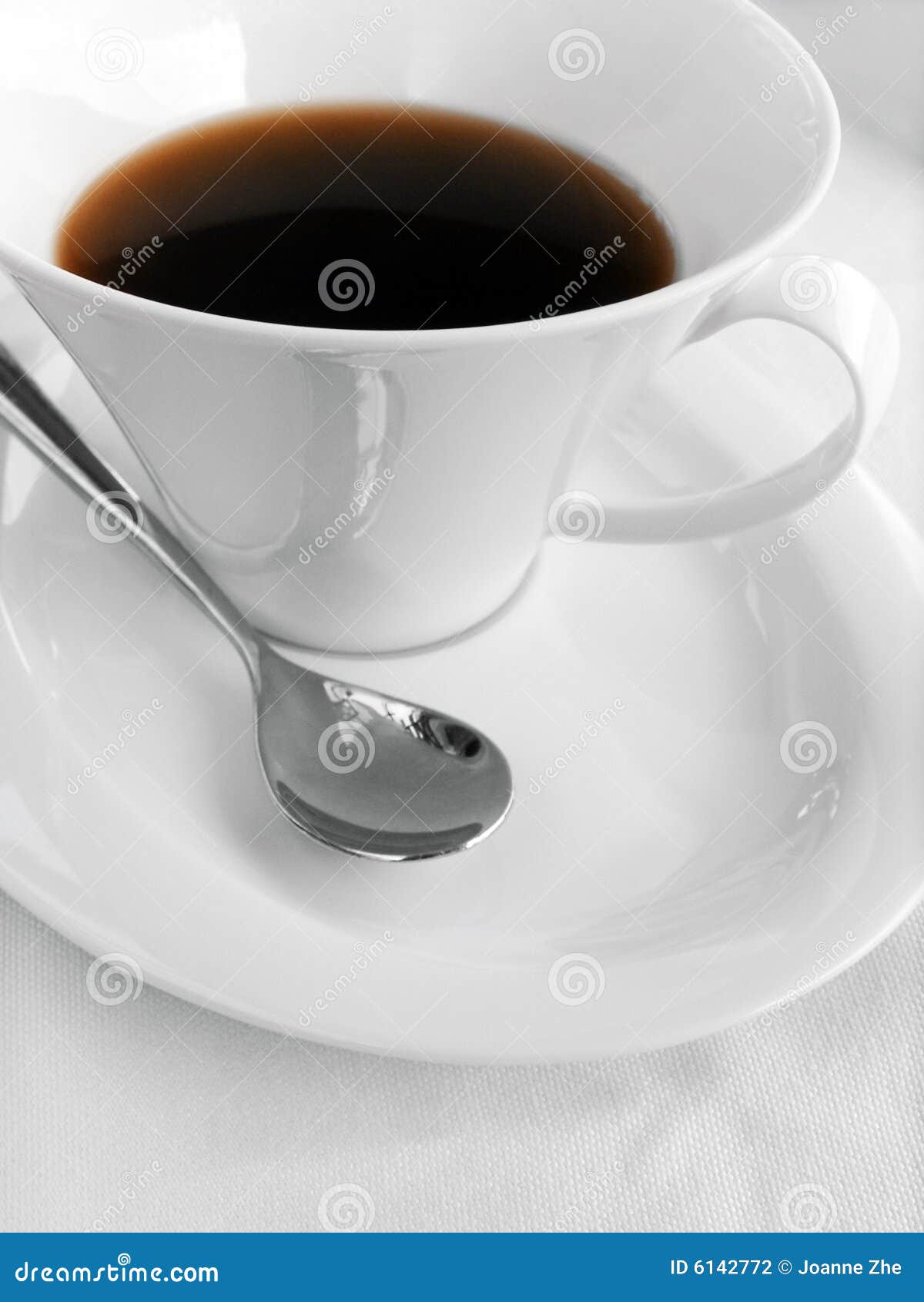 Coffee cup and spoon stock photo. Image of copy, porcelain 6142772