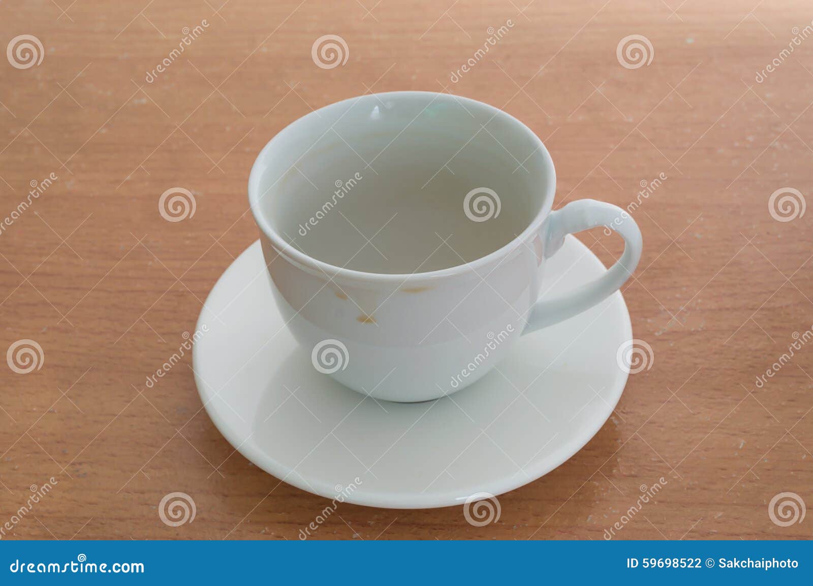 Coffee Cup with Stains on Wood Background Stock Photo Image of copy
