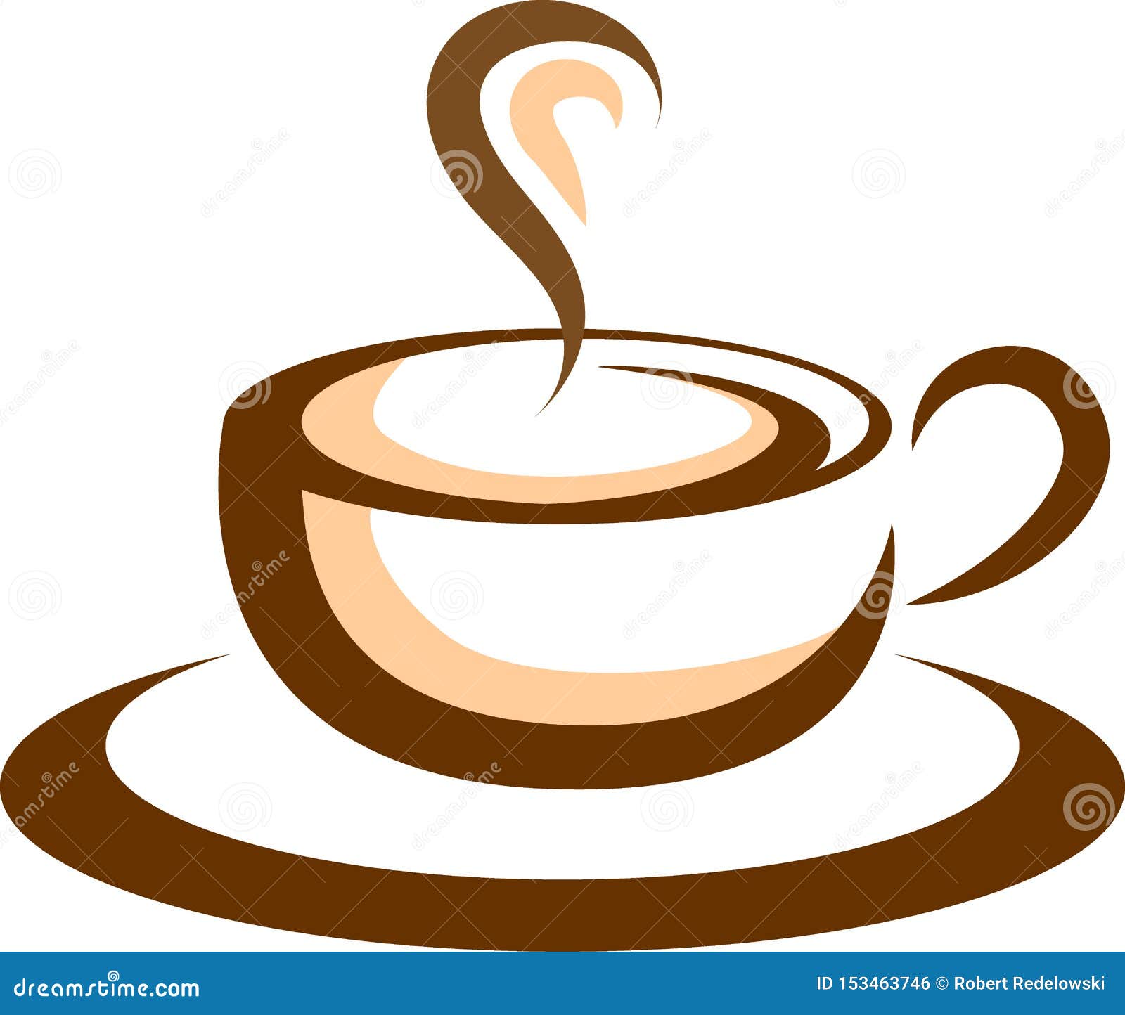 Download Coffee Cup With Steam Line. Stock Vector - Illustration of white, caffeine: 153463746