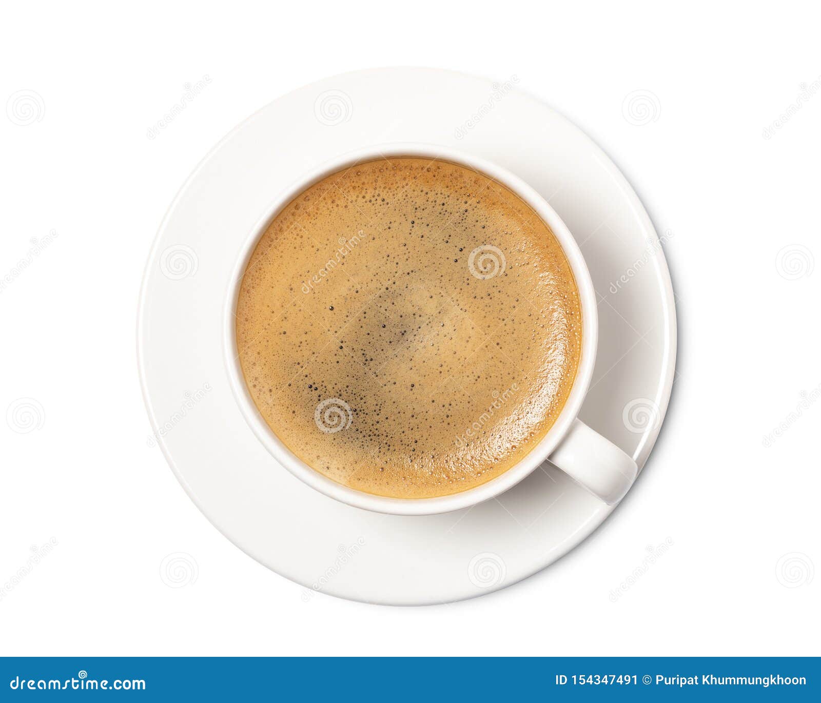 Coffee Cup Top View Isolated on White Background. with Clipping Path Stock Image Image of cafe