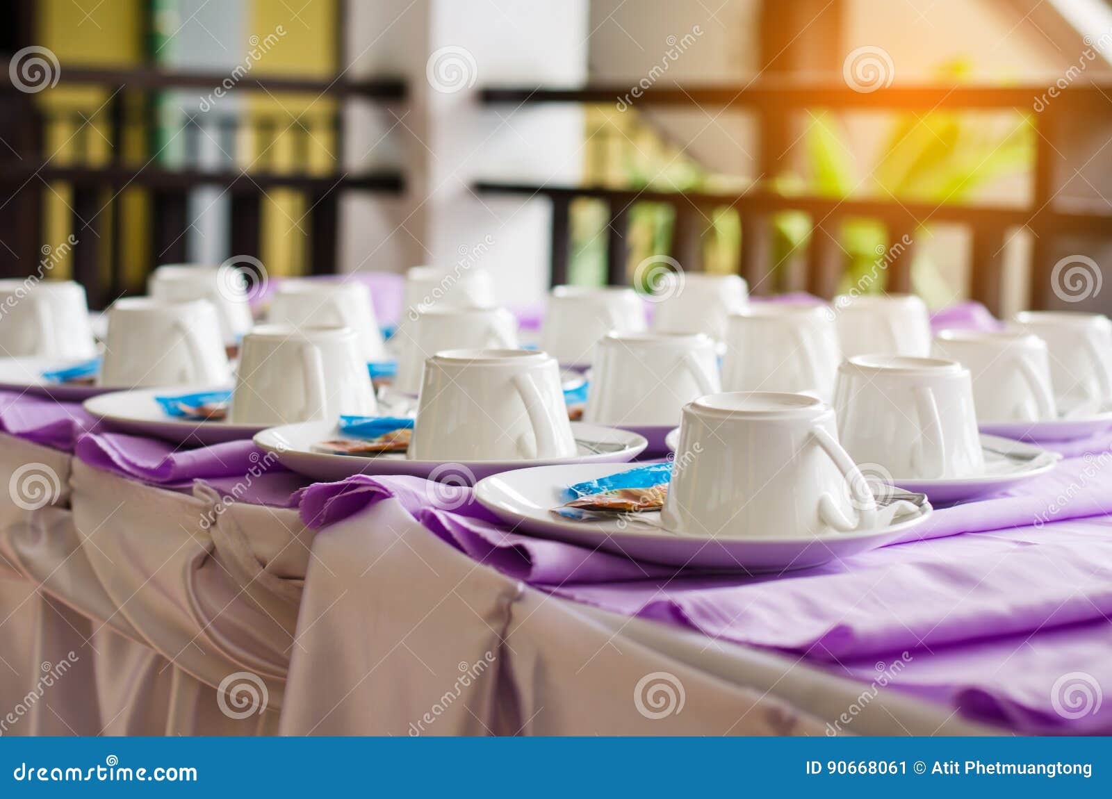 Coffee Cup Upside Down As it Prepared To Put on the Table Stock Image