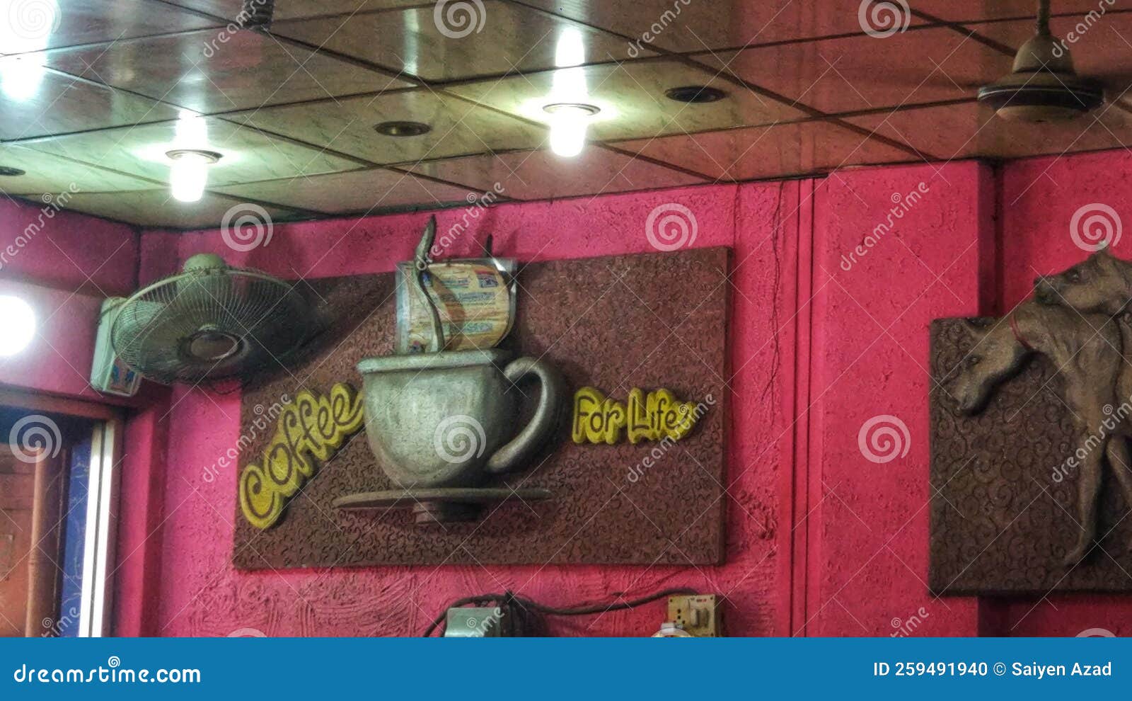 Coffee Cup Wall Art Work Architecture Stock Photo Image of work, wall