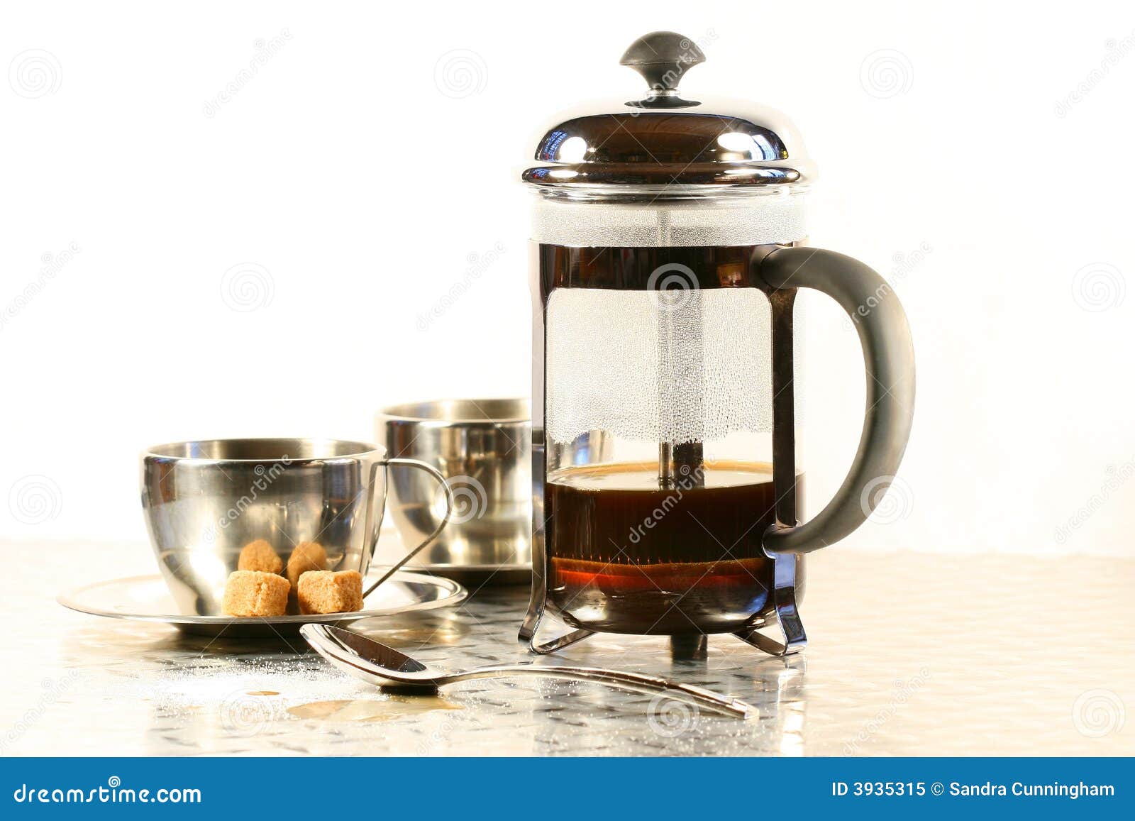 Coffee Cups with French Press Stock Image Image of office, commercial