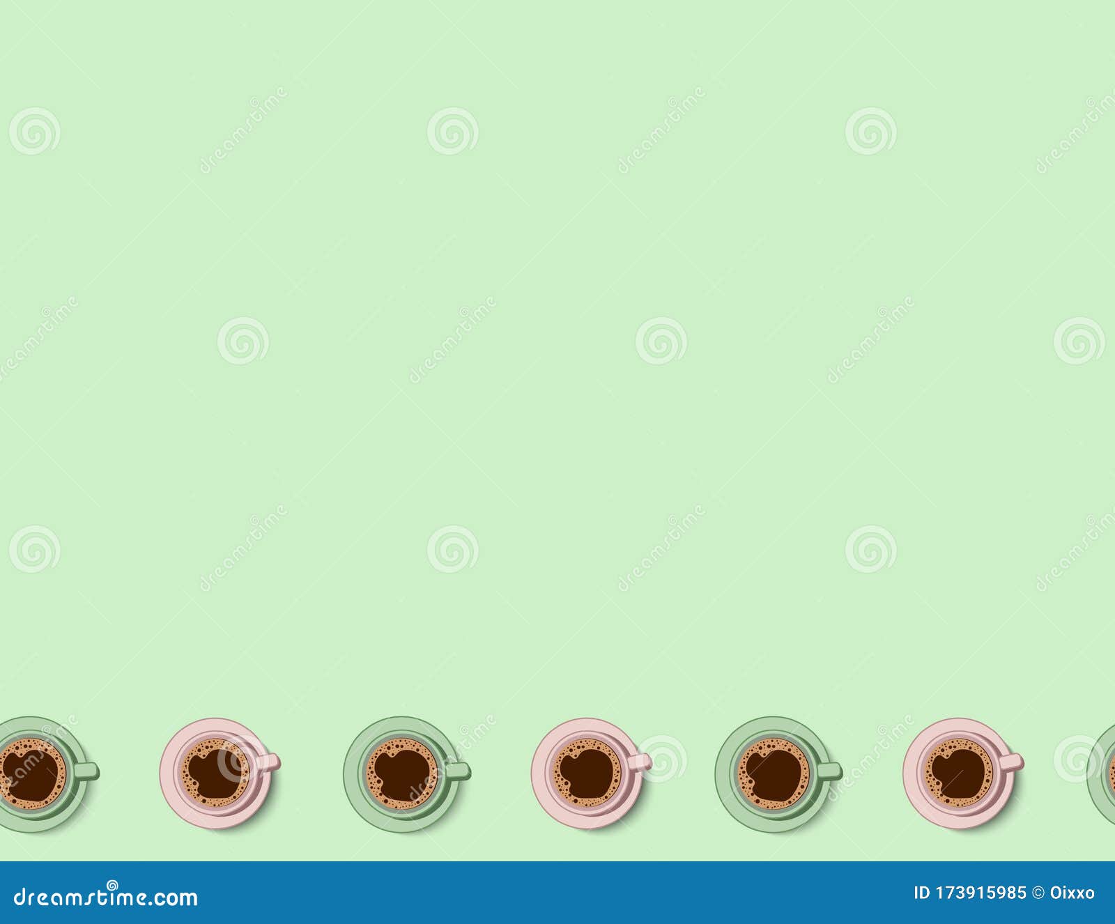 Coffee Cups Seamless Pattern in Pastel Colors. Morning Cafe or Restaurant  Breakfast Stock Vector - Illustration of caffeine, pastel: 173915985