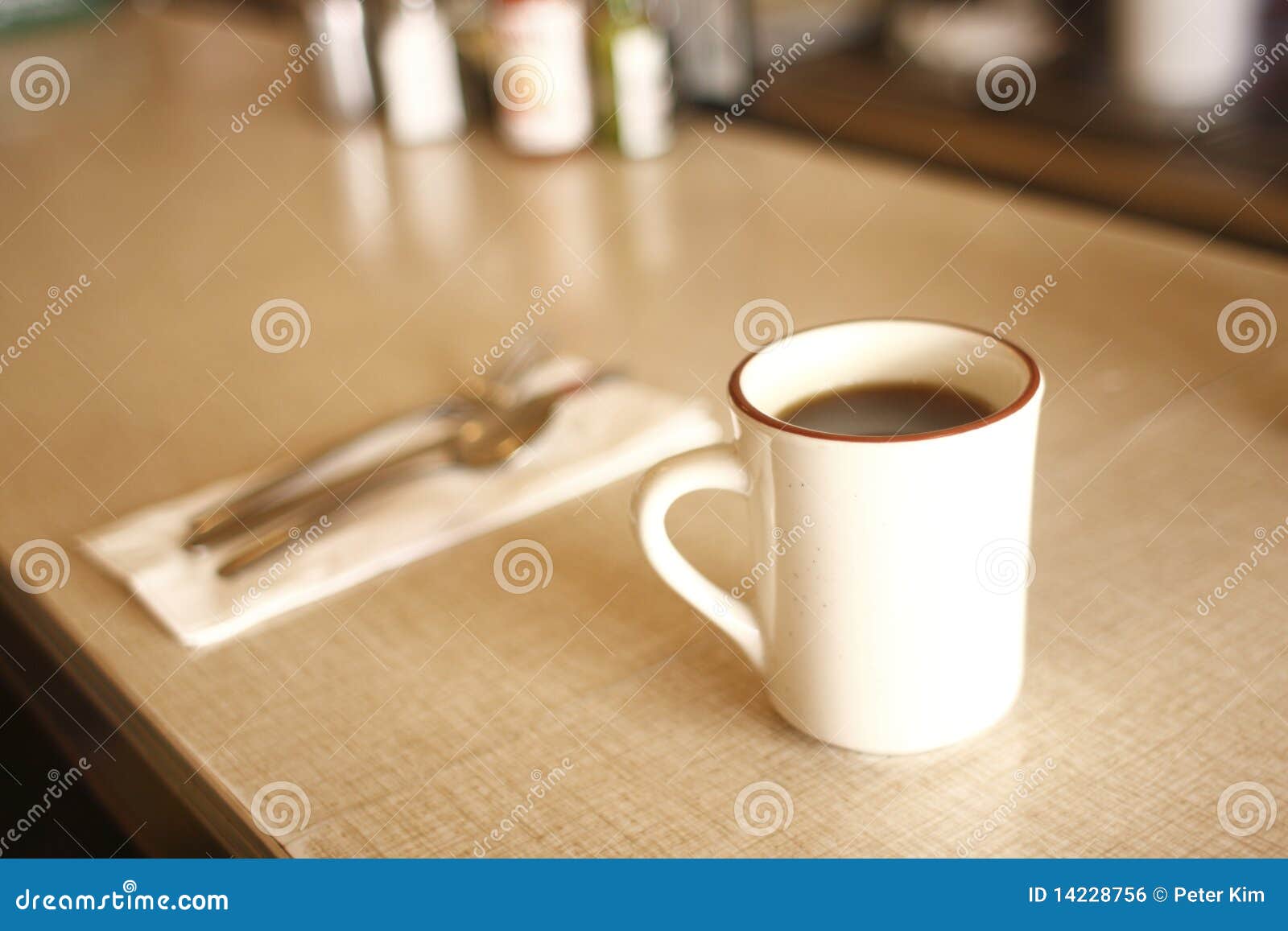 Coffee at diner stock photo. Image of coffee, napkin 14228756