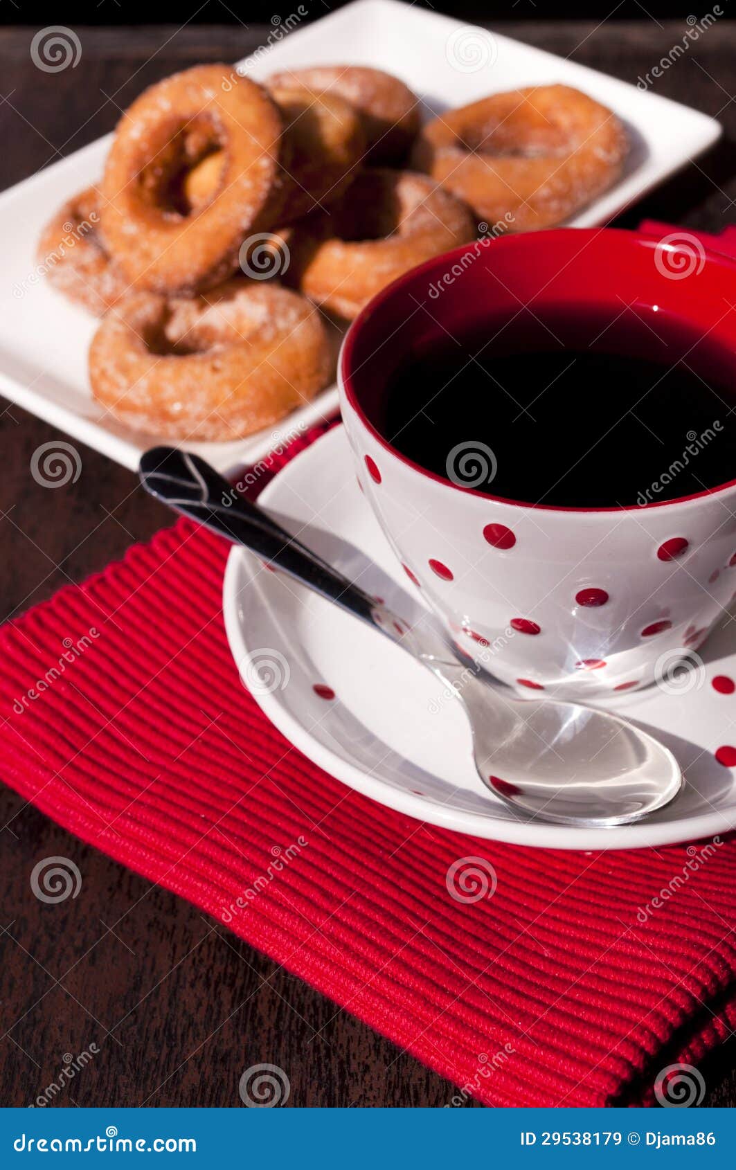 Coffee and donuts stock image. Image of food, brown, jelly – 29538179