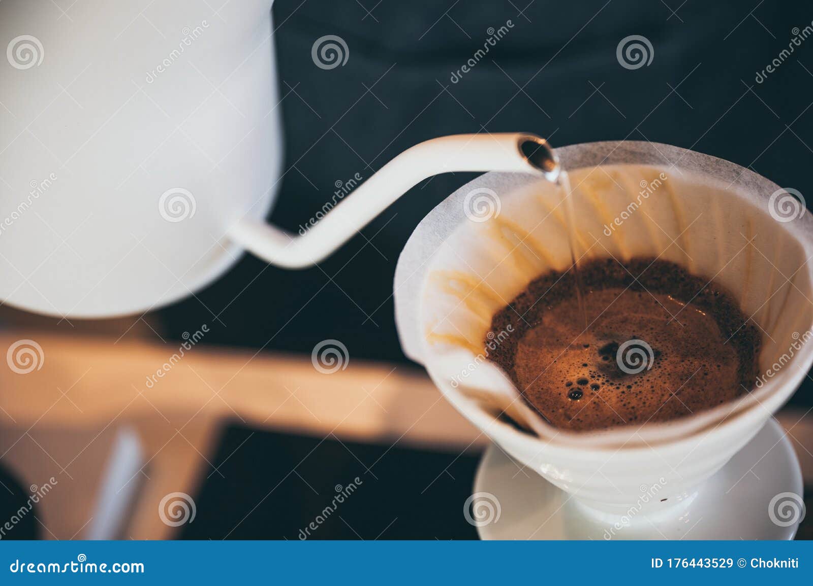 Coffee Drip Process Coffee Cafe with Slow Bar Stock Image Image of