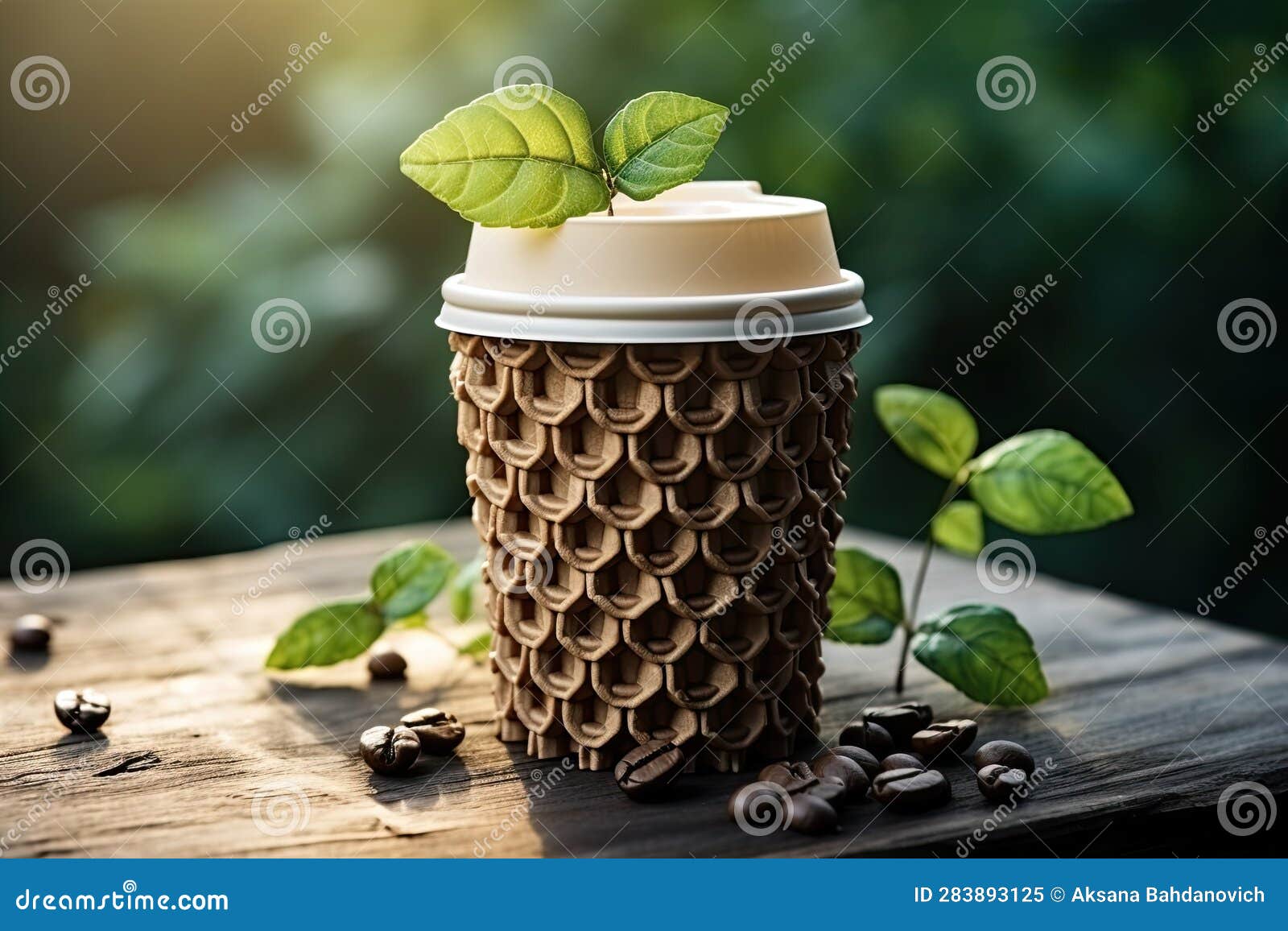 Coffee in Ecofriendly Paper Packaging Stock Illustration Illustration of dishes, mockup
