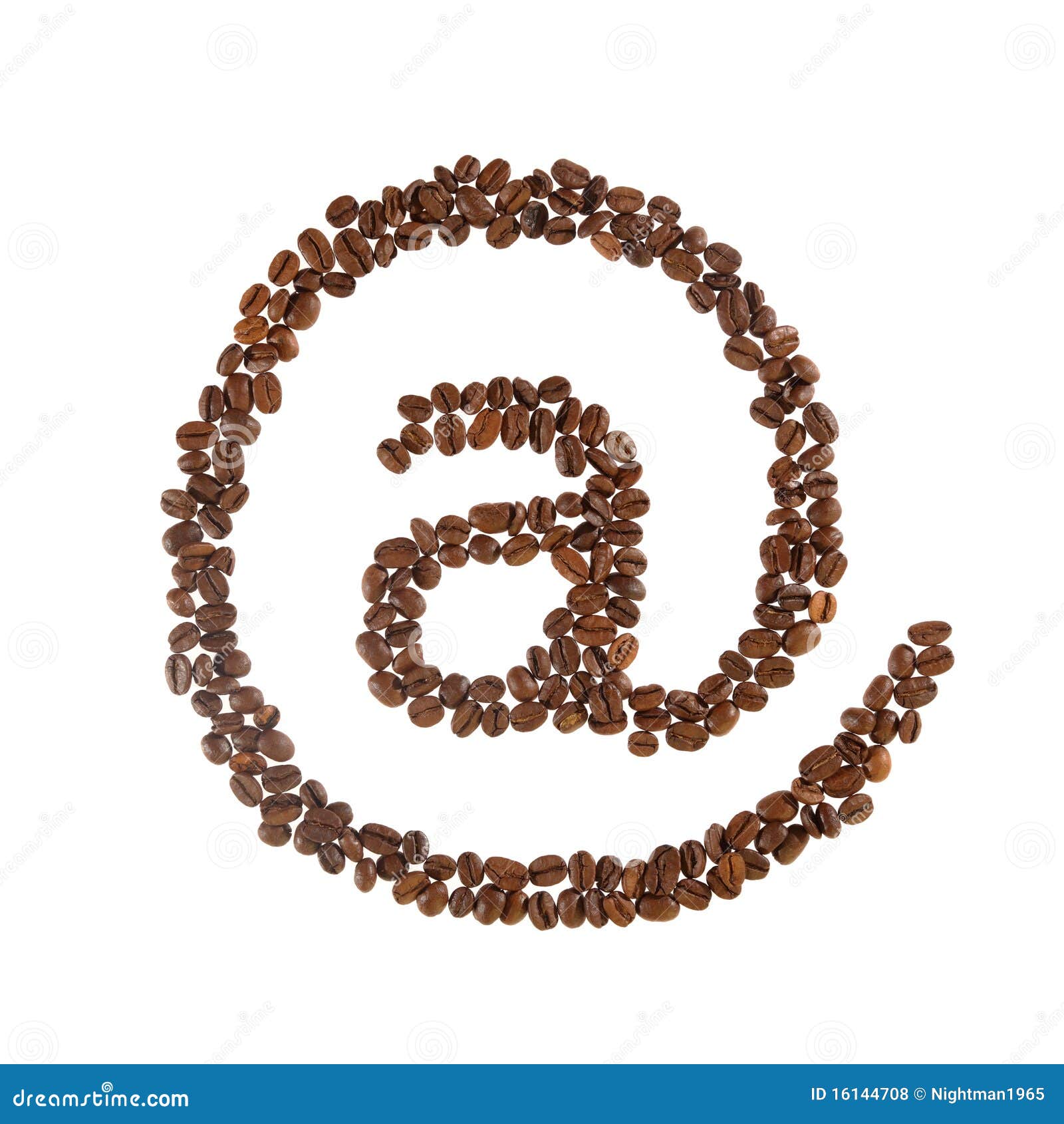Coffee email symbol stock photo. Image of cafe, detail 16144708