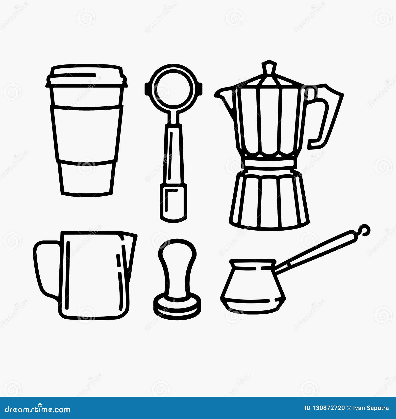 Coffee Equipment Vector Bundle, Coffee Shop Logo Theme Inspiration