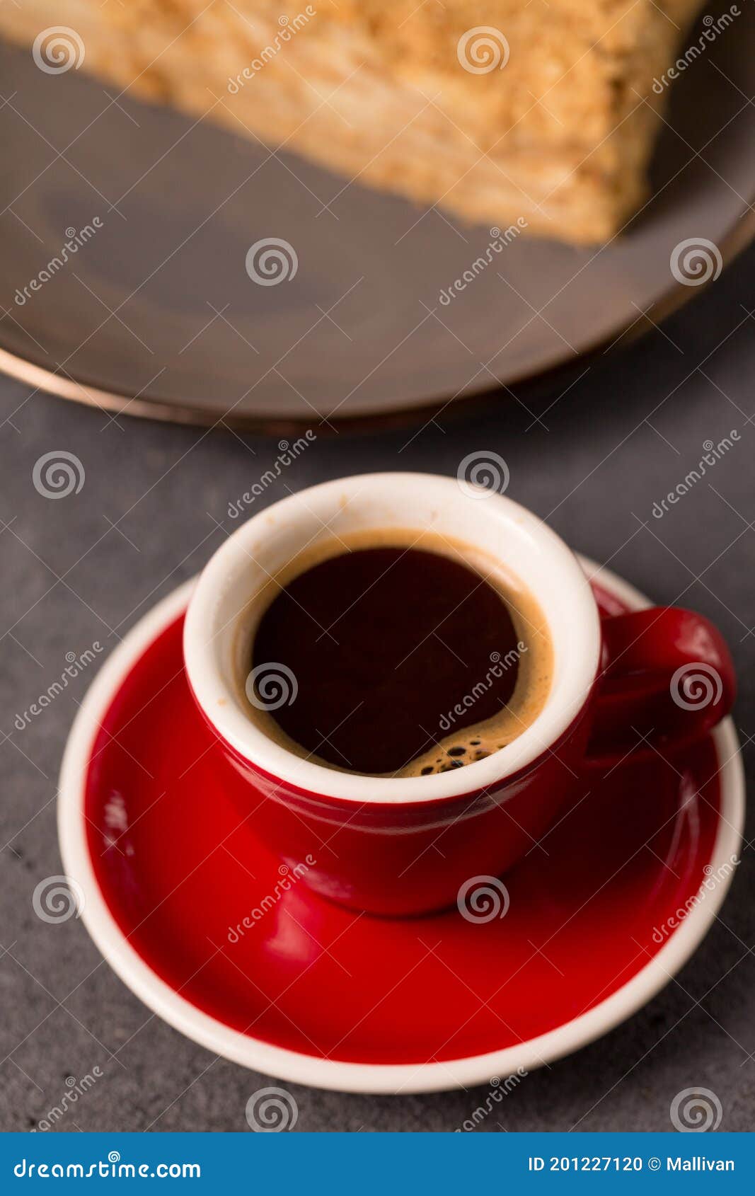 Coffee Expresso in a Red Coffee Cup Stock Photo Image of cappuccino