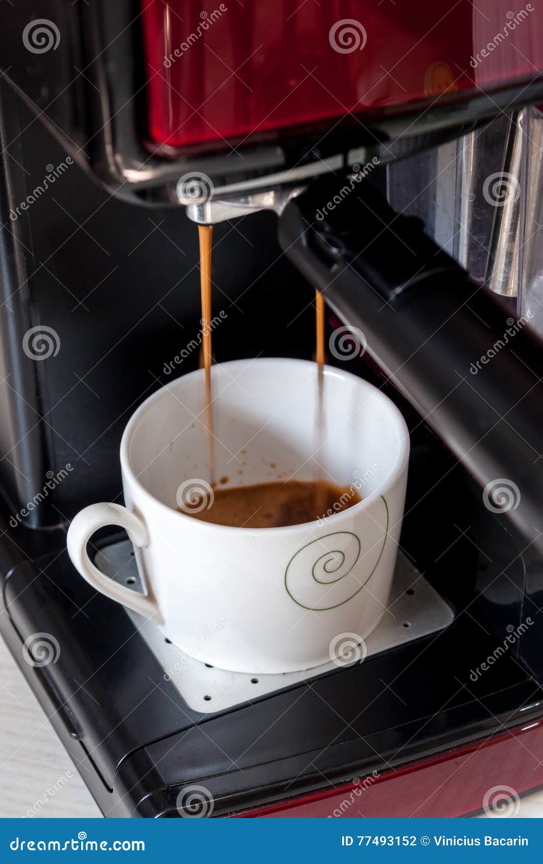 Coffee Falling from Espresso Machine. Stock Photo Image of macchiato