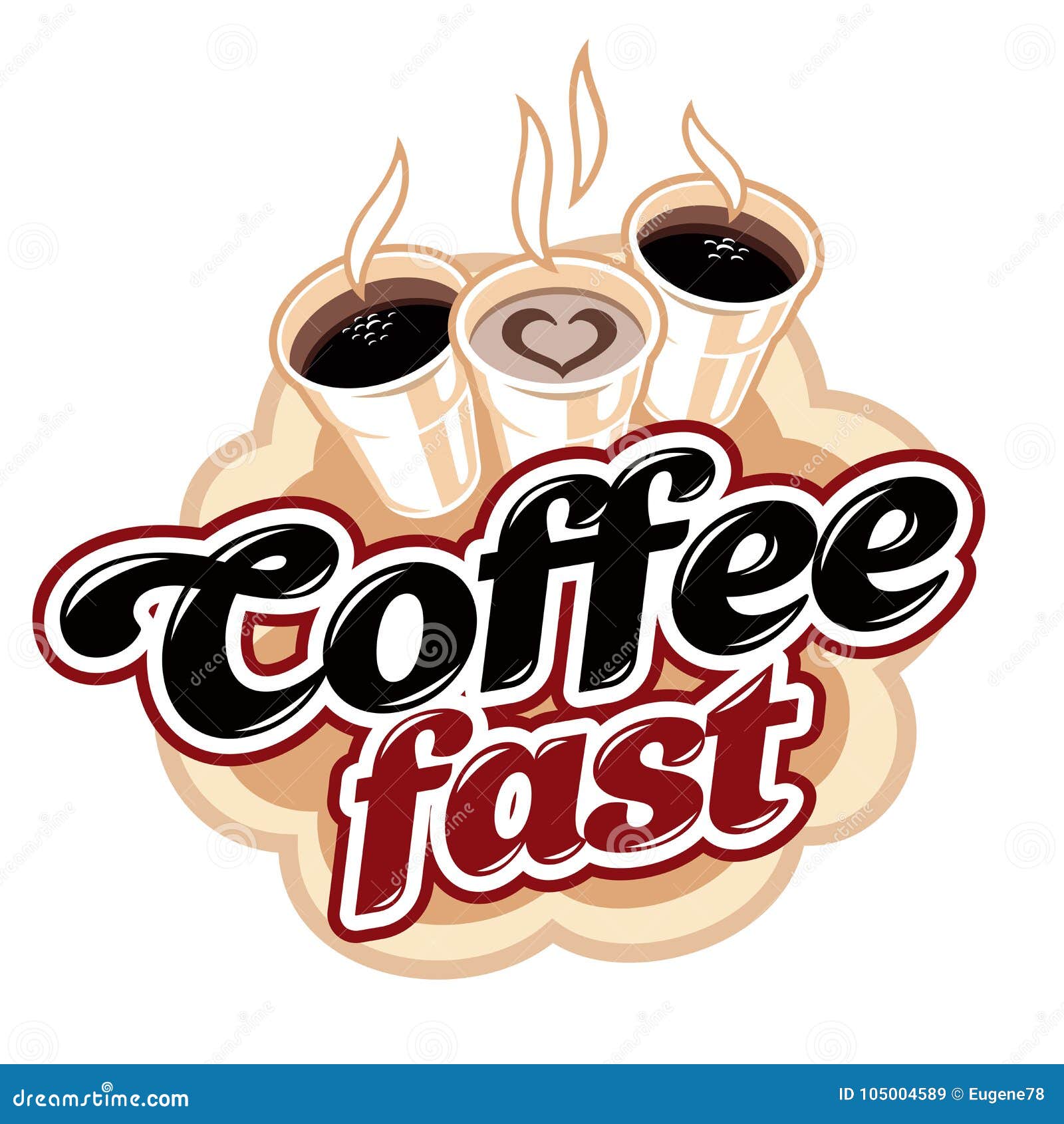Coffee fast drink stock vector. Illustration of vector 105004589
