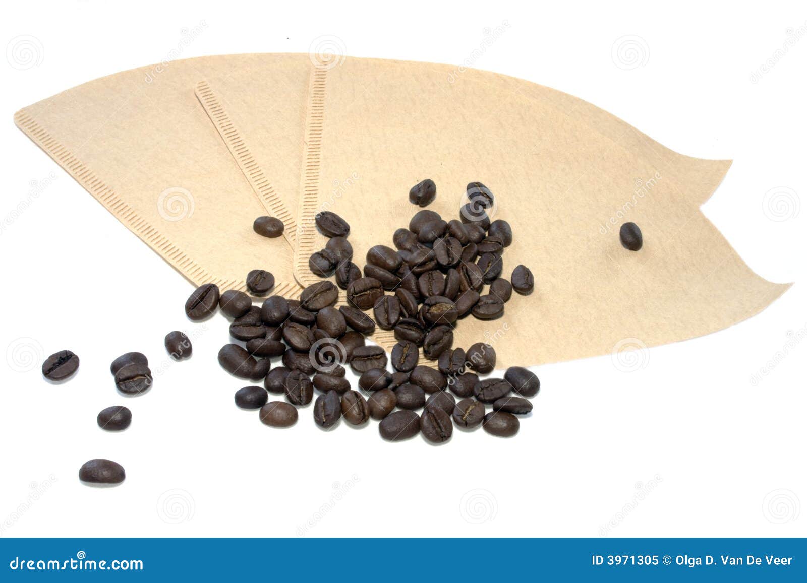 coffee filters and beans