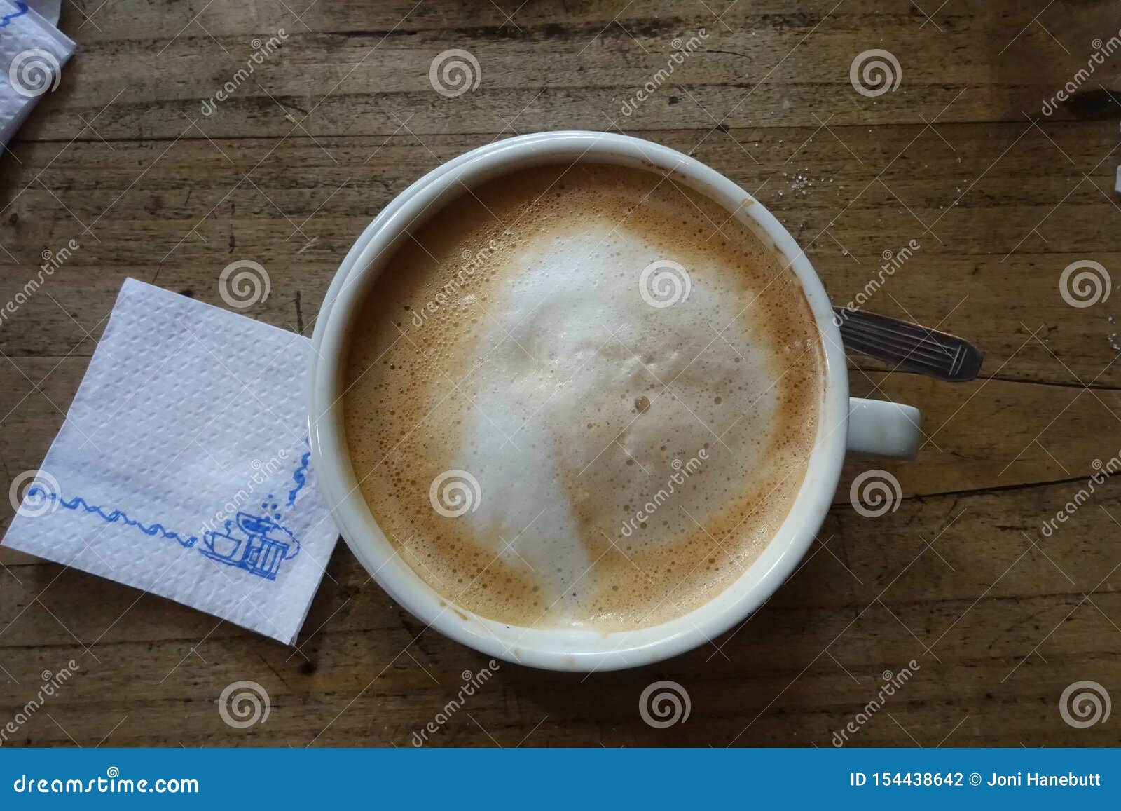 a coffee with foamed milk