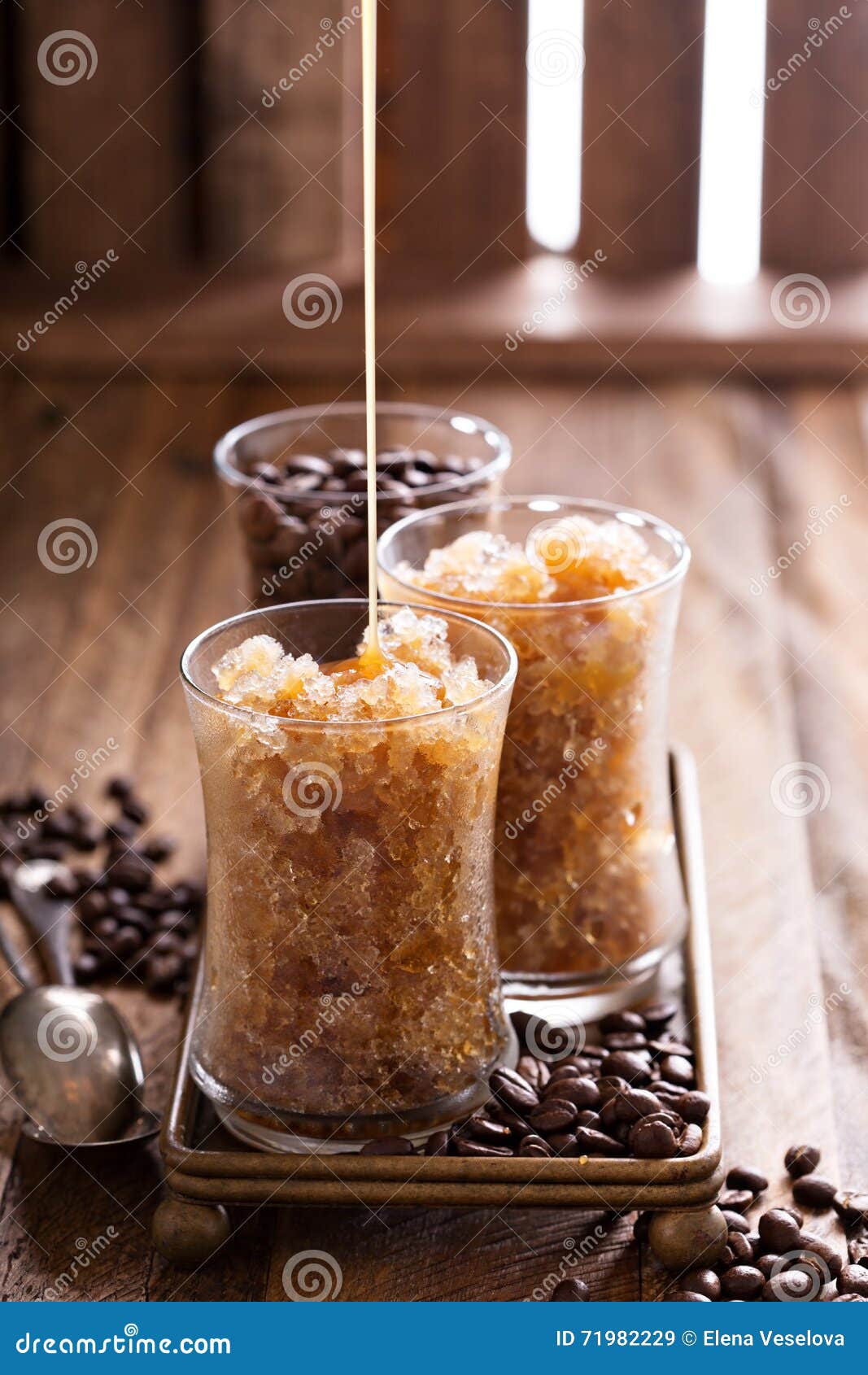 Coffee Granita in Small Glasses Stock Image Image of granita, glasses