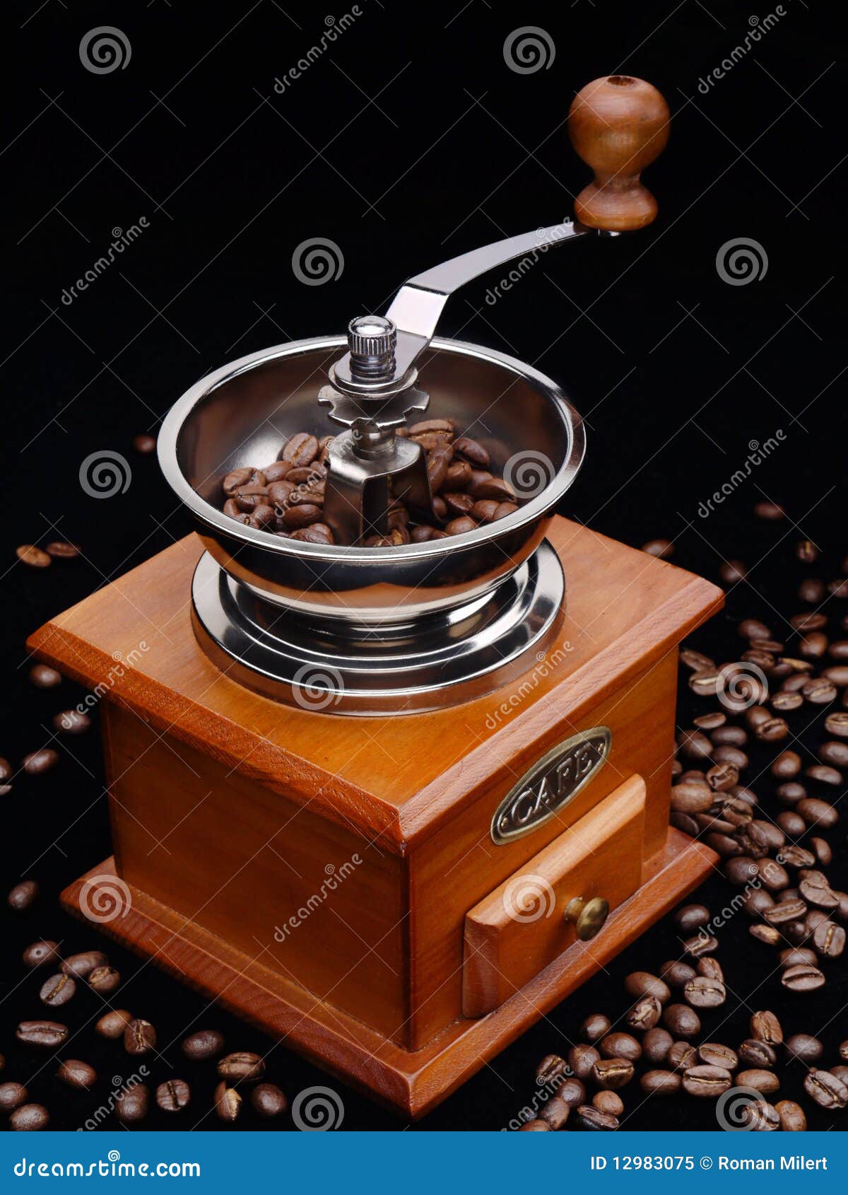 Coffee grinder stock image. Image of arabic, beans, black 12983075