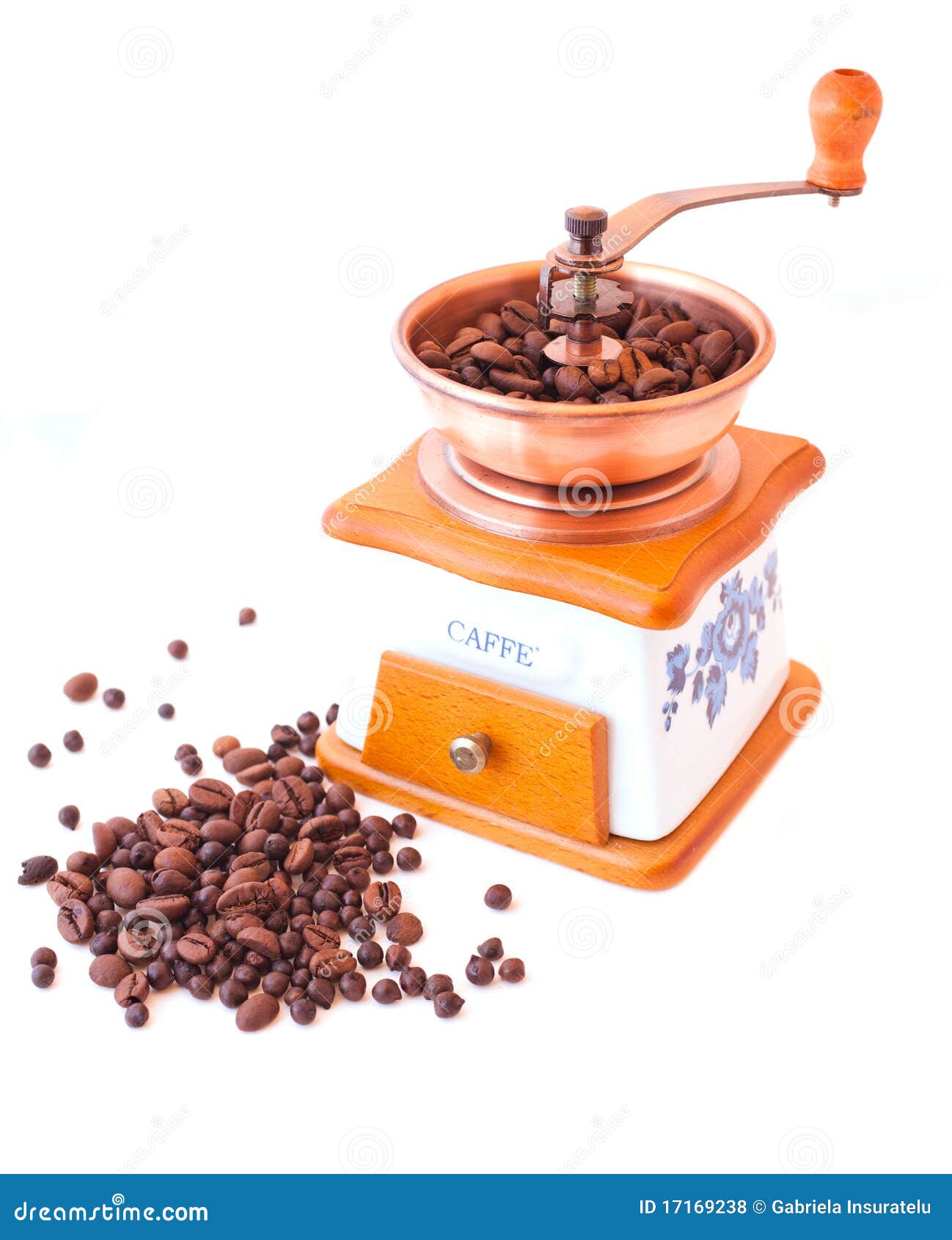 Coffee grinder stock photo. Image of view, white, vertical 17169238