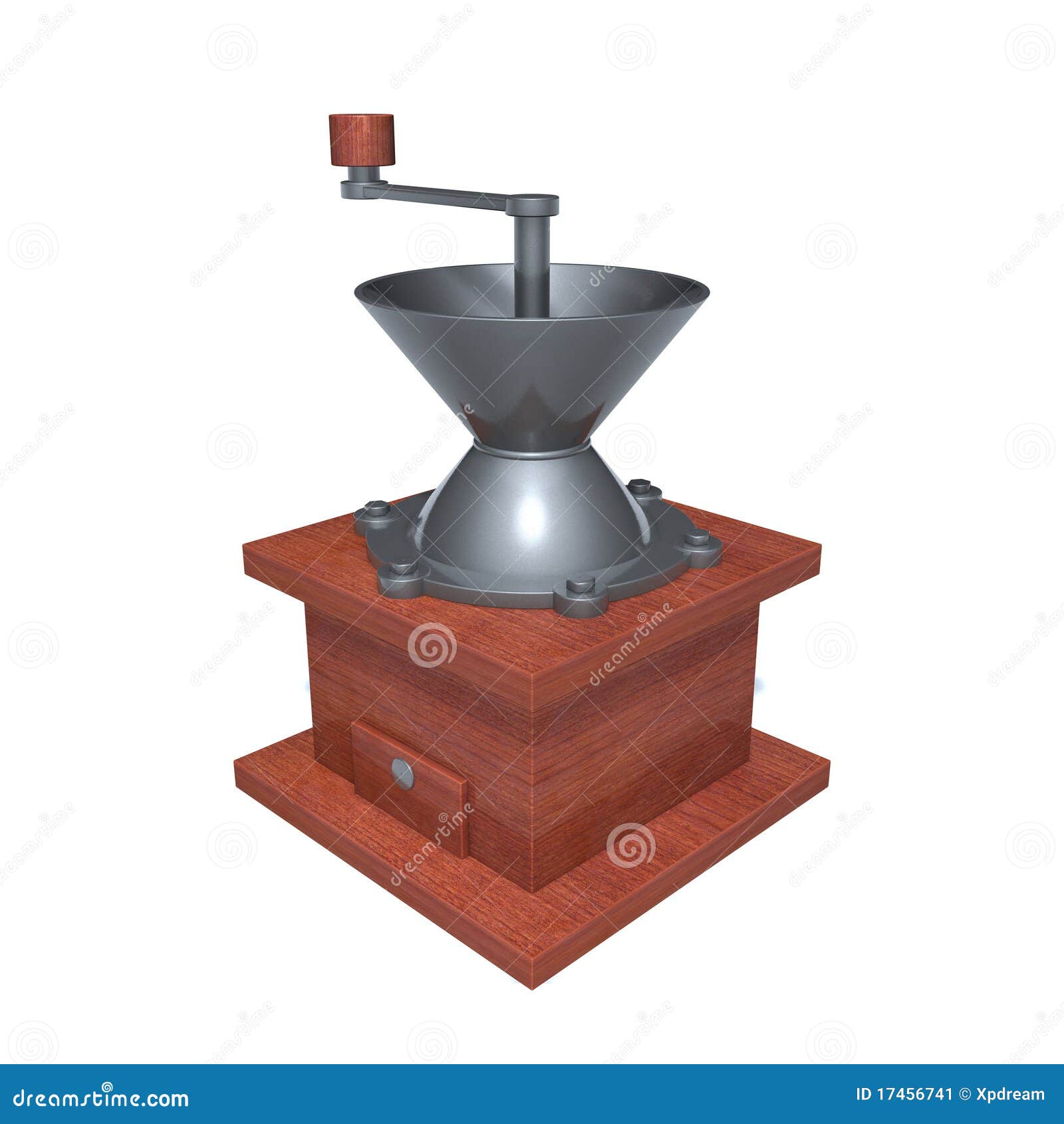 Coffee grinder stock illustration. Illustration of wood 17456741