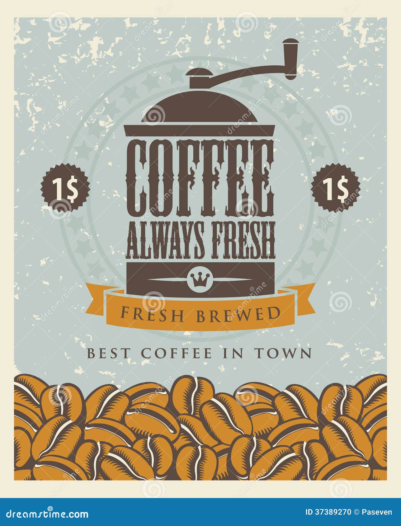 Coffee Grinder Logo Vector Illustration, Emblem On Black Background