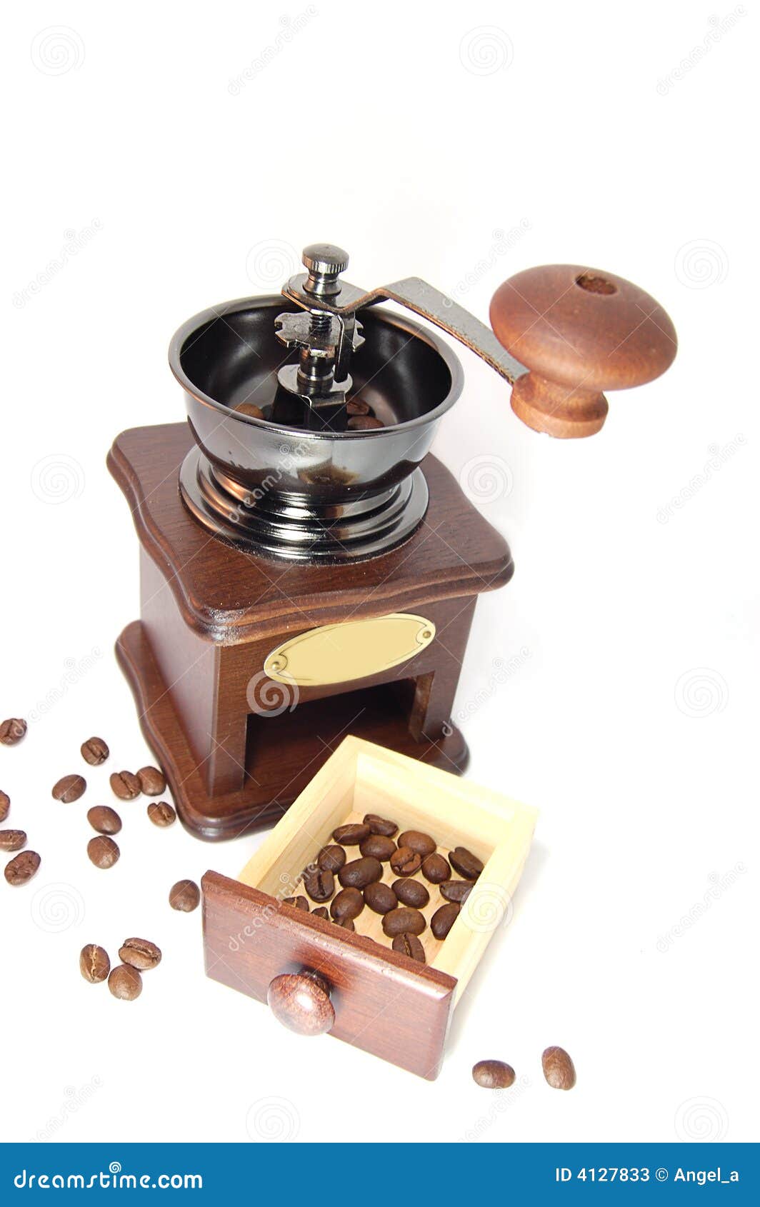 Coffee Grinder and Beans Around Stock Image Image of food, ground