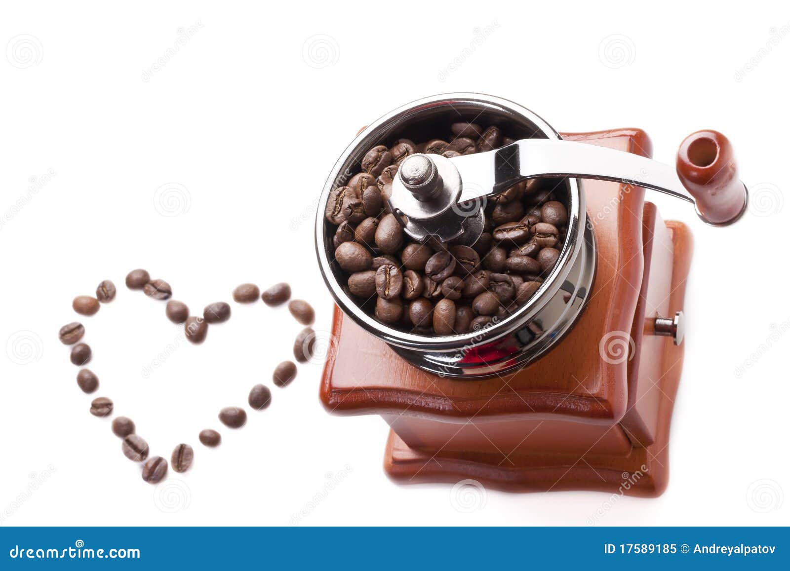 Coffee Grinder With Coffee Beans Stock Image Image of affection
