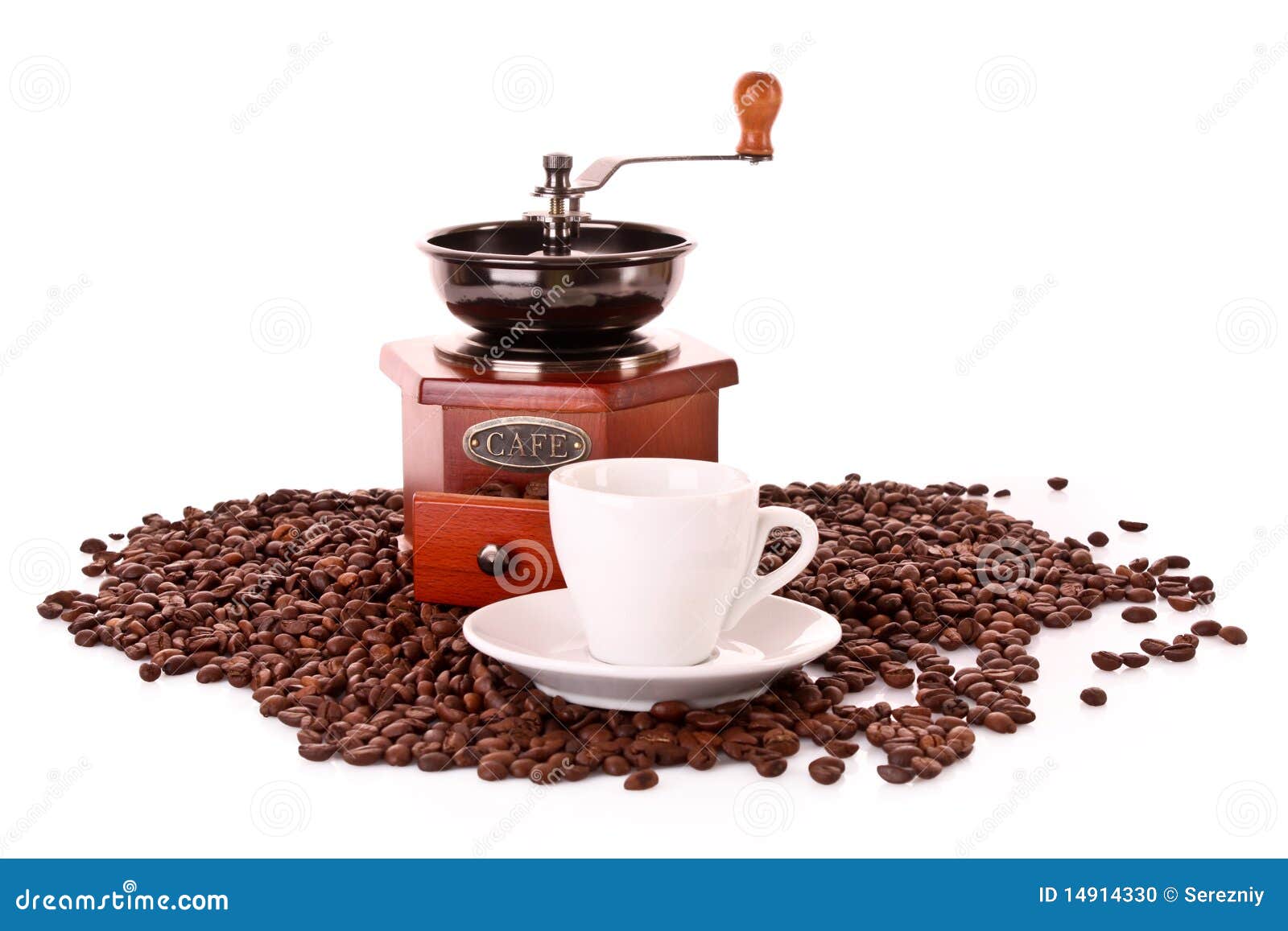 Coffee Grinder and Cup Isolated Stock Photo Image of arabic, flavor