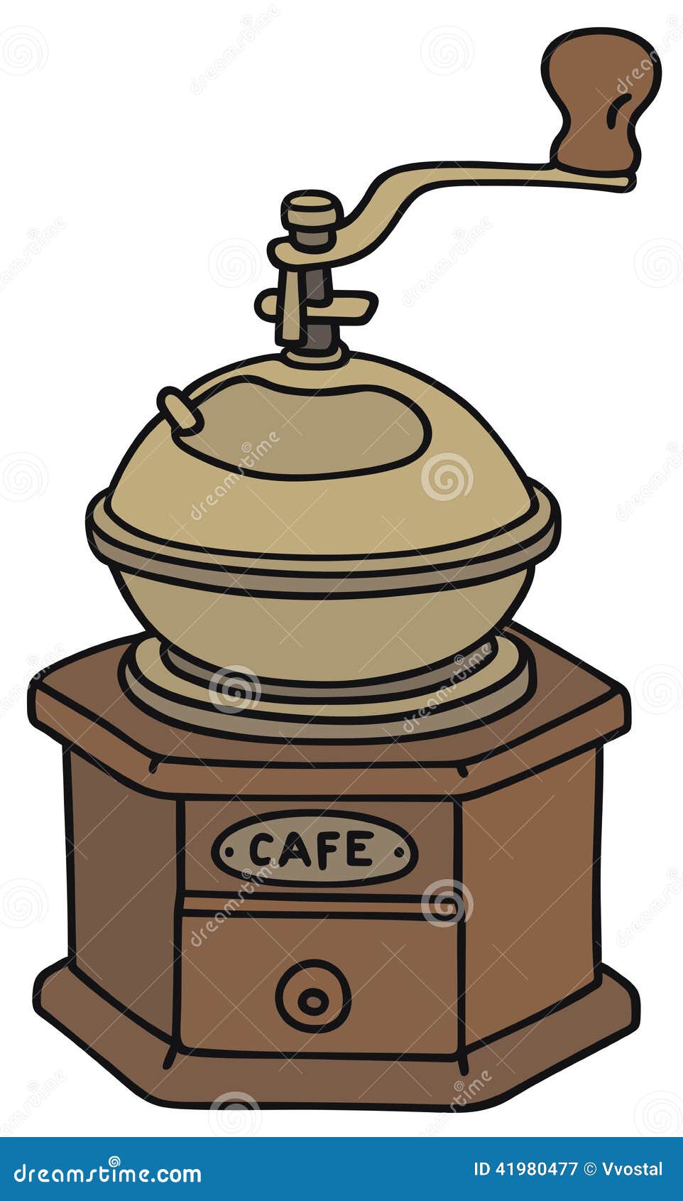 Coffee grinder stock vector. Illustration of cartoon 41980477