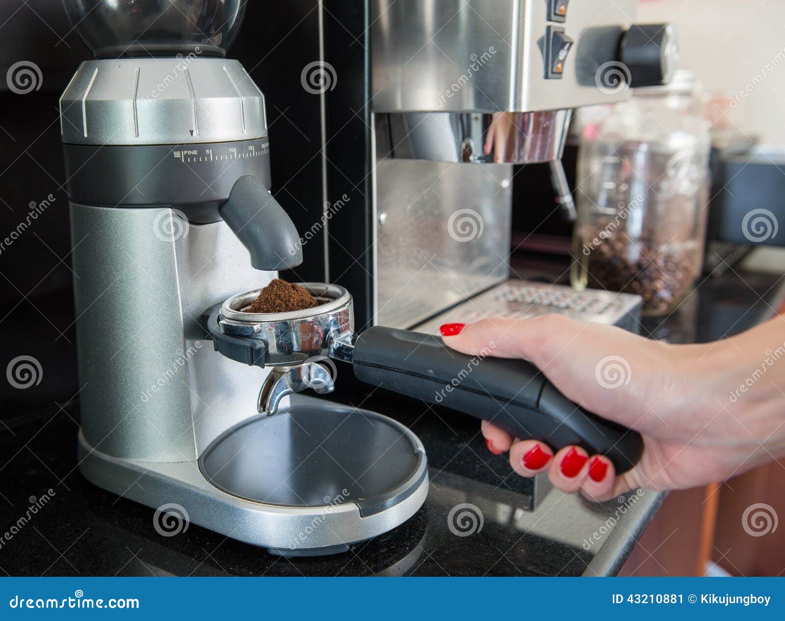 The coffee grinder stock image. Image of prepare, cafe 43210881