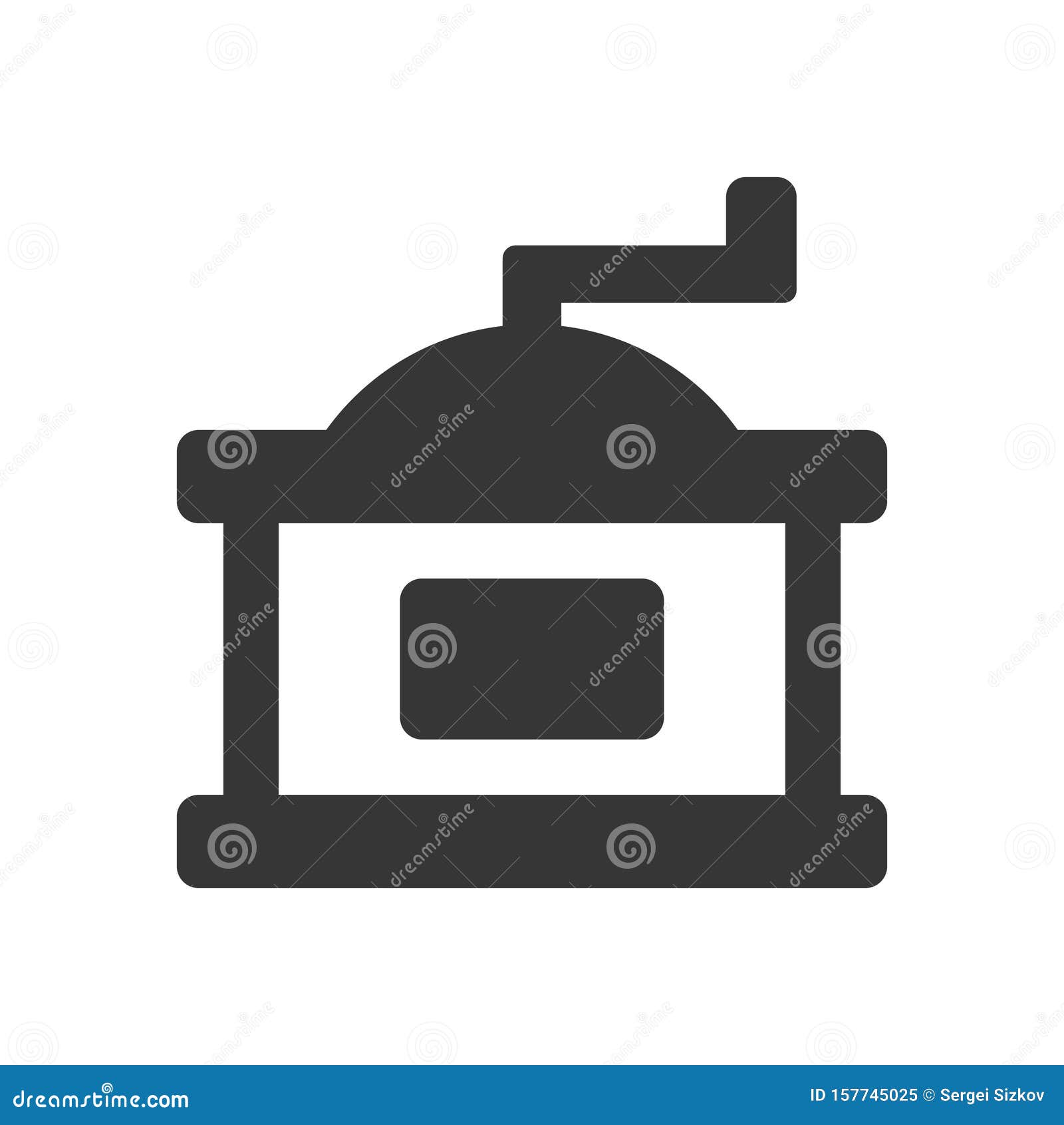 Download Coffee Grinder Mill Icon On White Background. Vector Stock ...