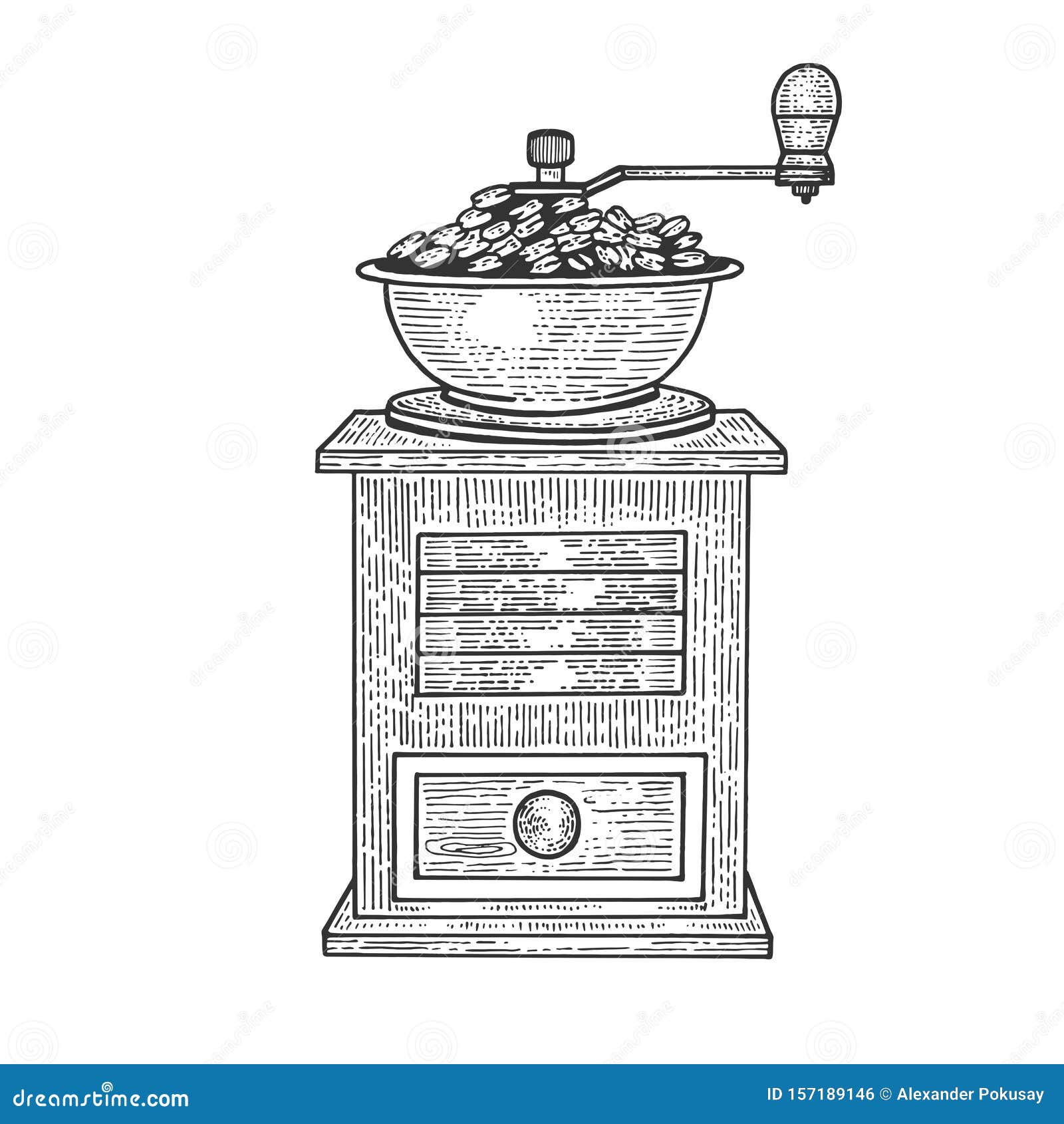 Download Coffee Grinder Sketch Vector Illustration Stock Vector ...