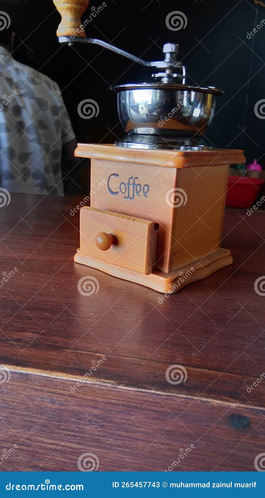 Coffee grinder on the tale stock image. Image of design 265457743
