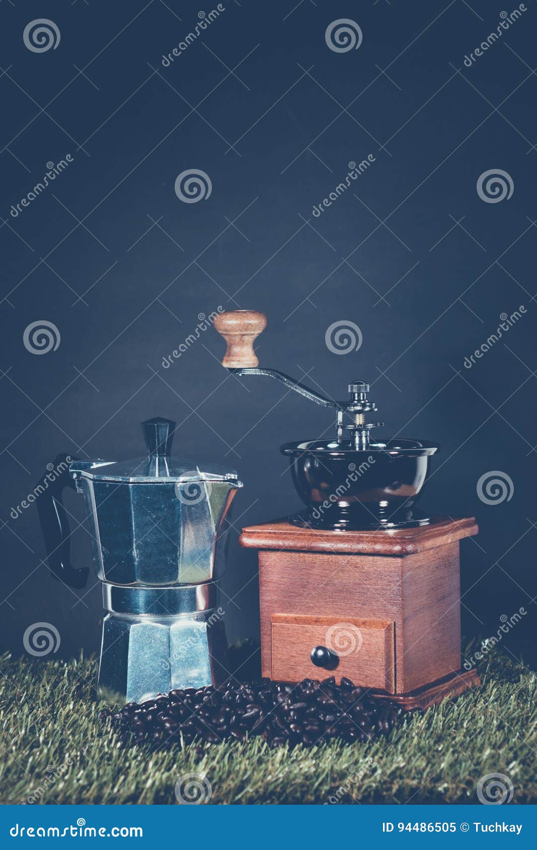 Coffee grinders pot stock image. Image of grinding, decaffeinated