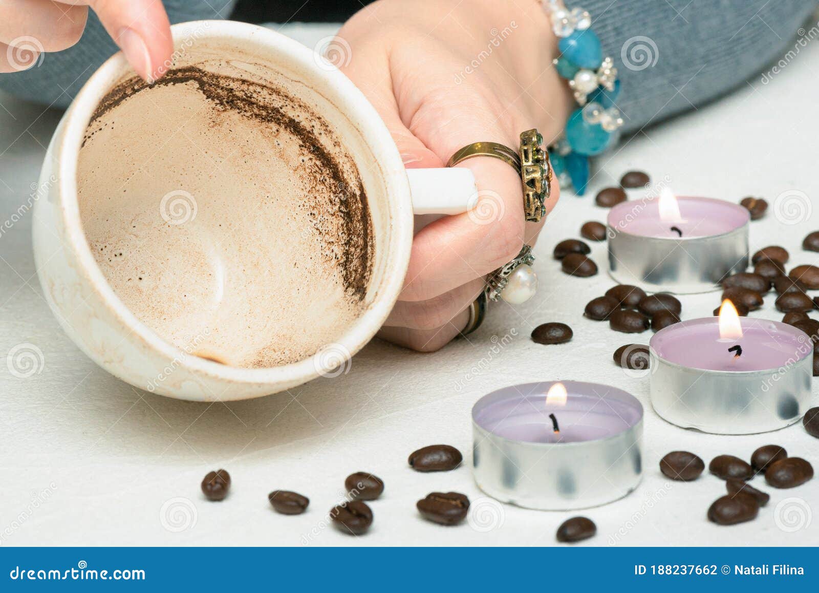 Coffee Grounds Fortune Telling Stock Photo Image of drink, psychic 188237662